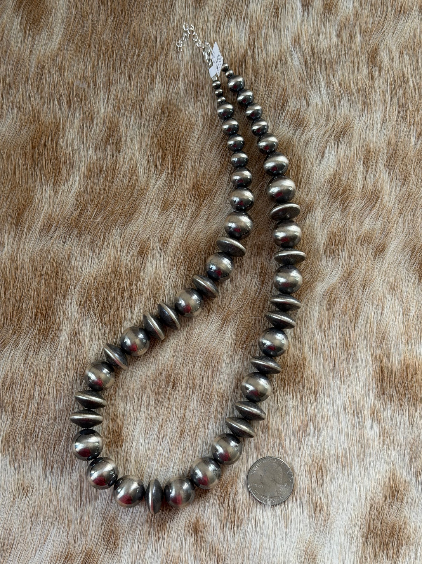 23" 10-16mm Sterling Pearl Necklace