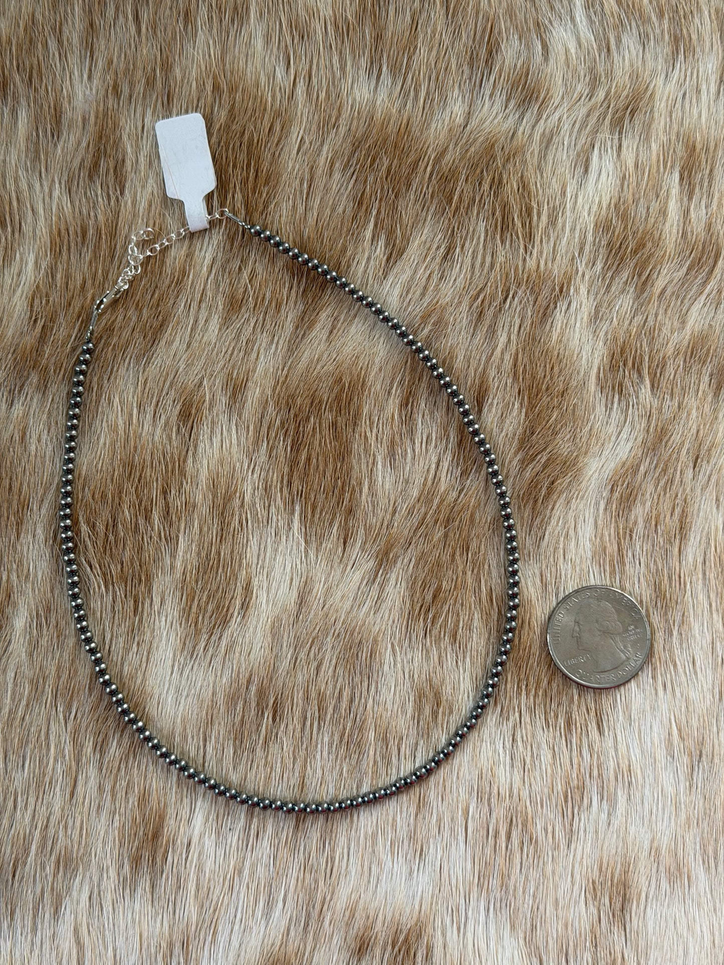 3mm Sterling Pearl Necklace