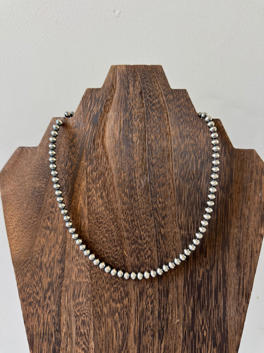 6mm Sterling Pearl Necklace