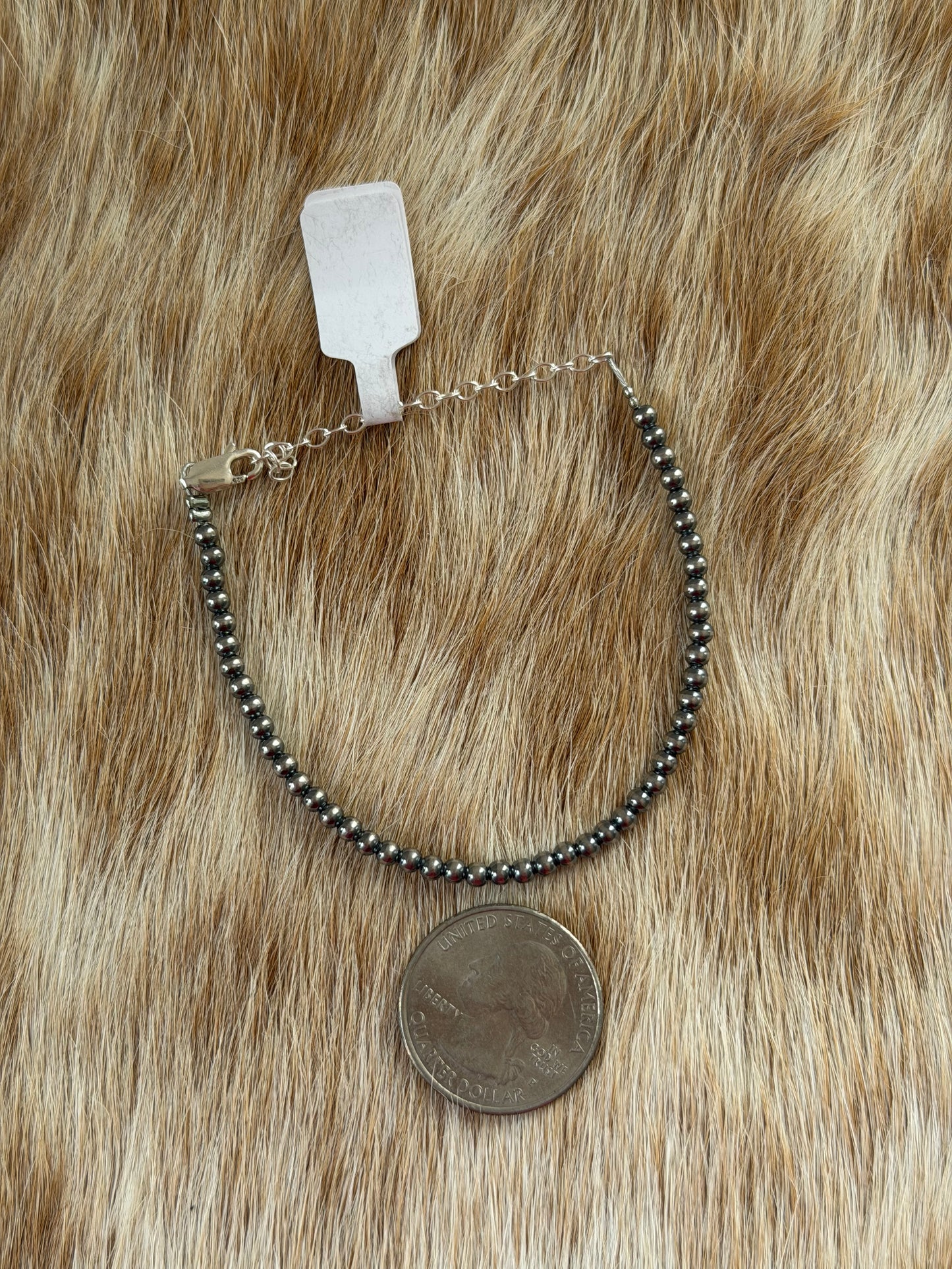 6" 3mm Sterling Pearl Bracelet