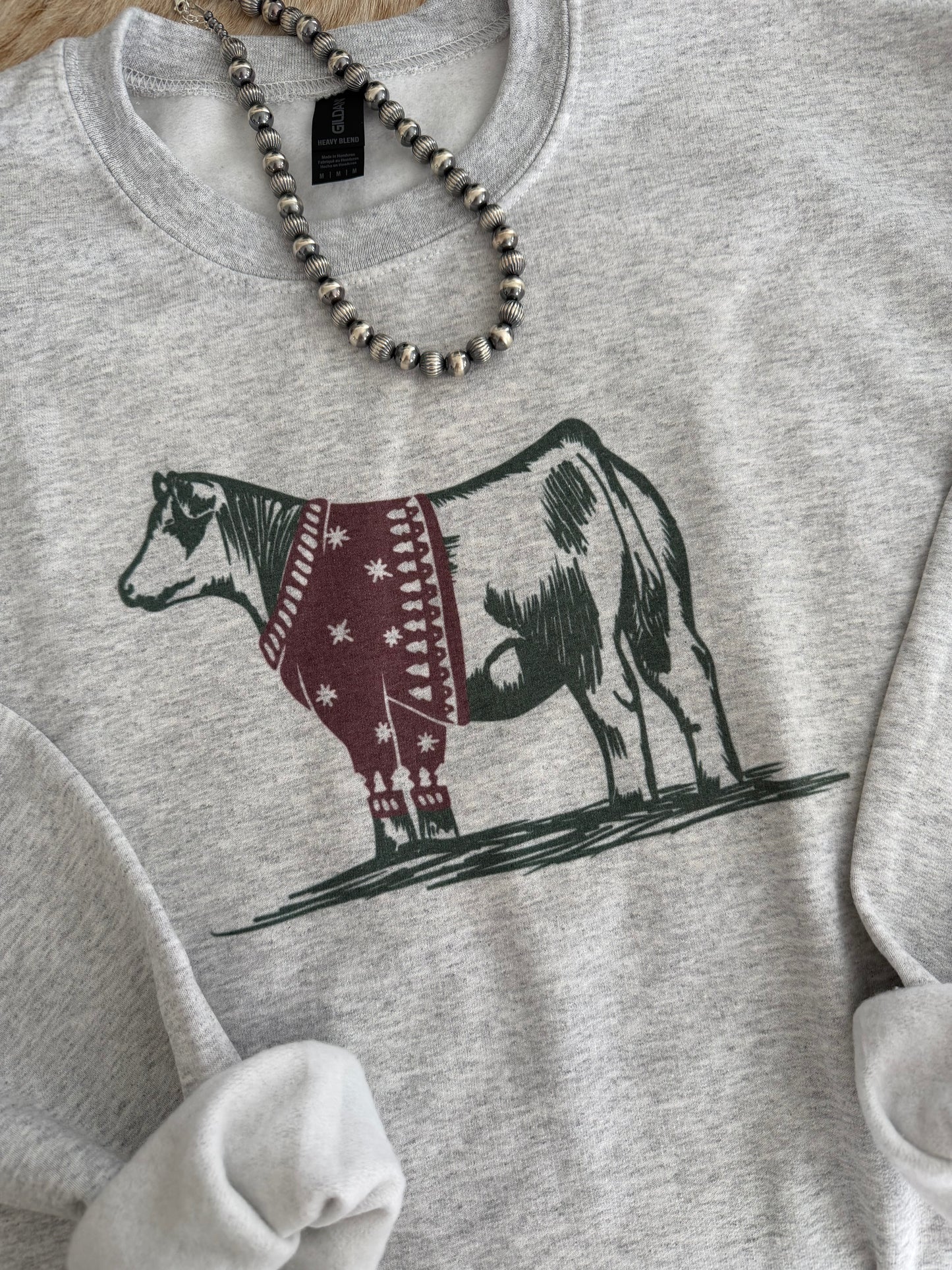 Christmas Sweater Show Steer Crewneck