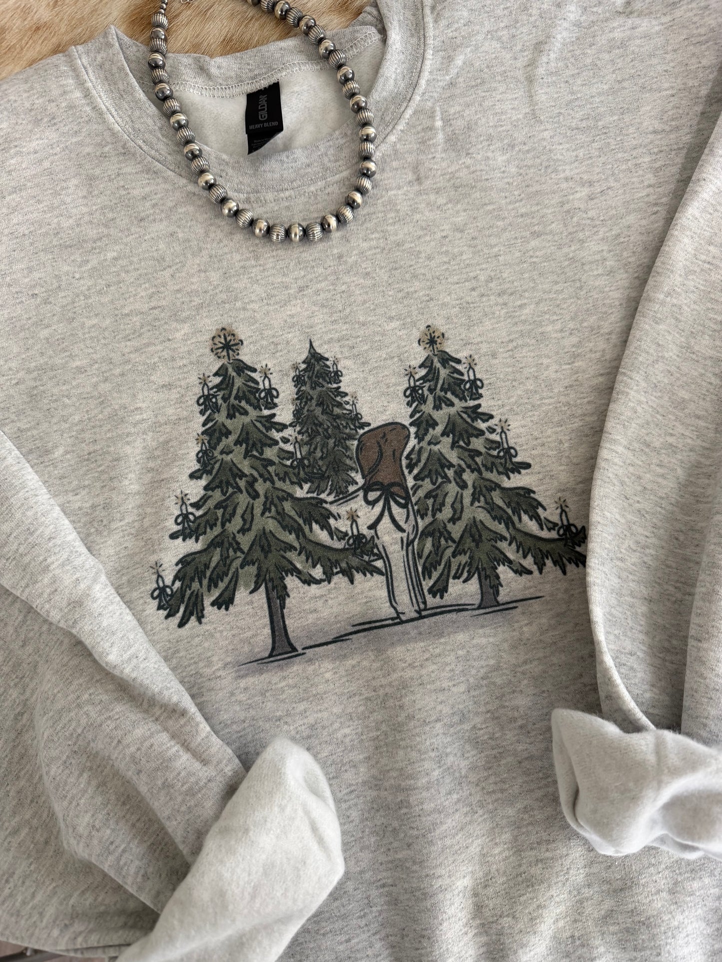 Christmas Tree Show Goat Crewneck