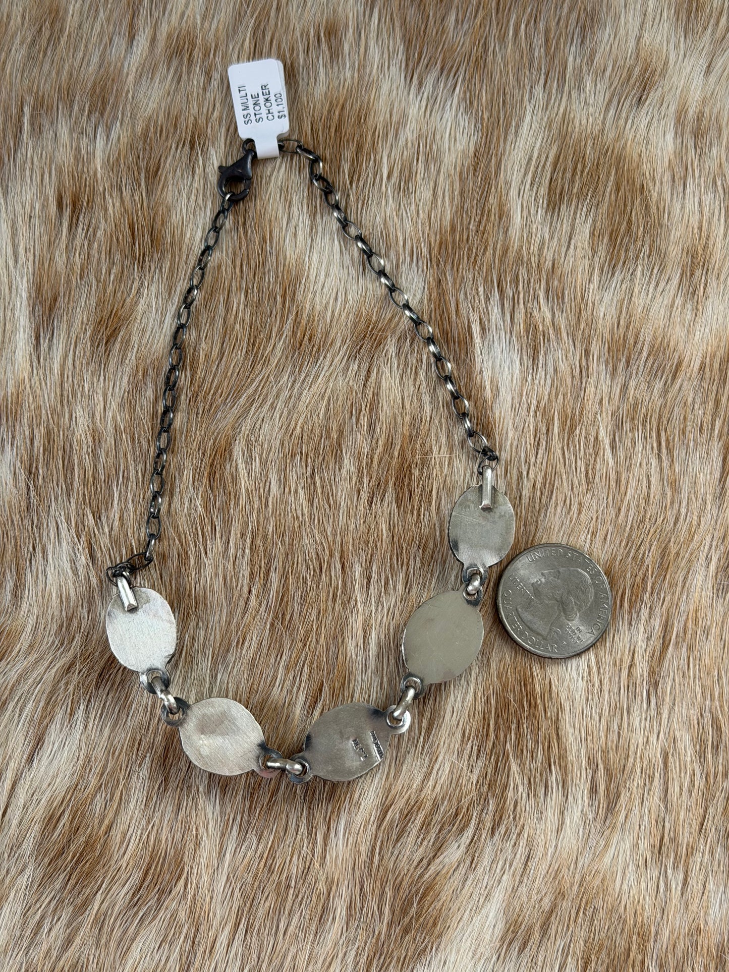14" Multicolor Choker Necklace