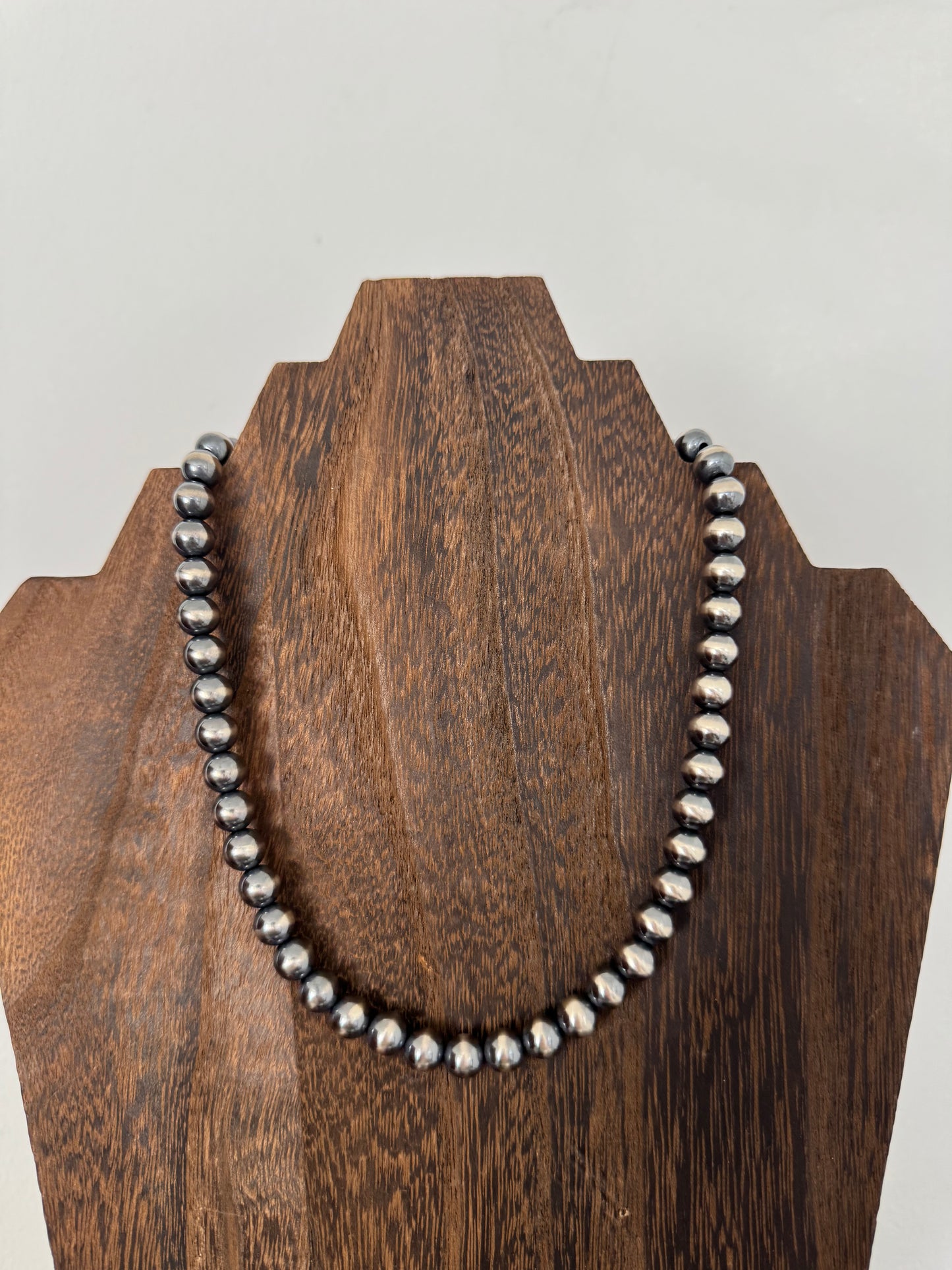 8mm Sterling Pearl Necklace