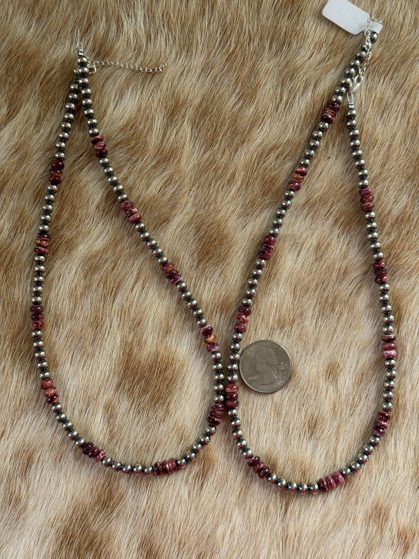 18” Purple Spiny Oyster Shell Necklace