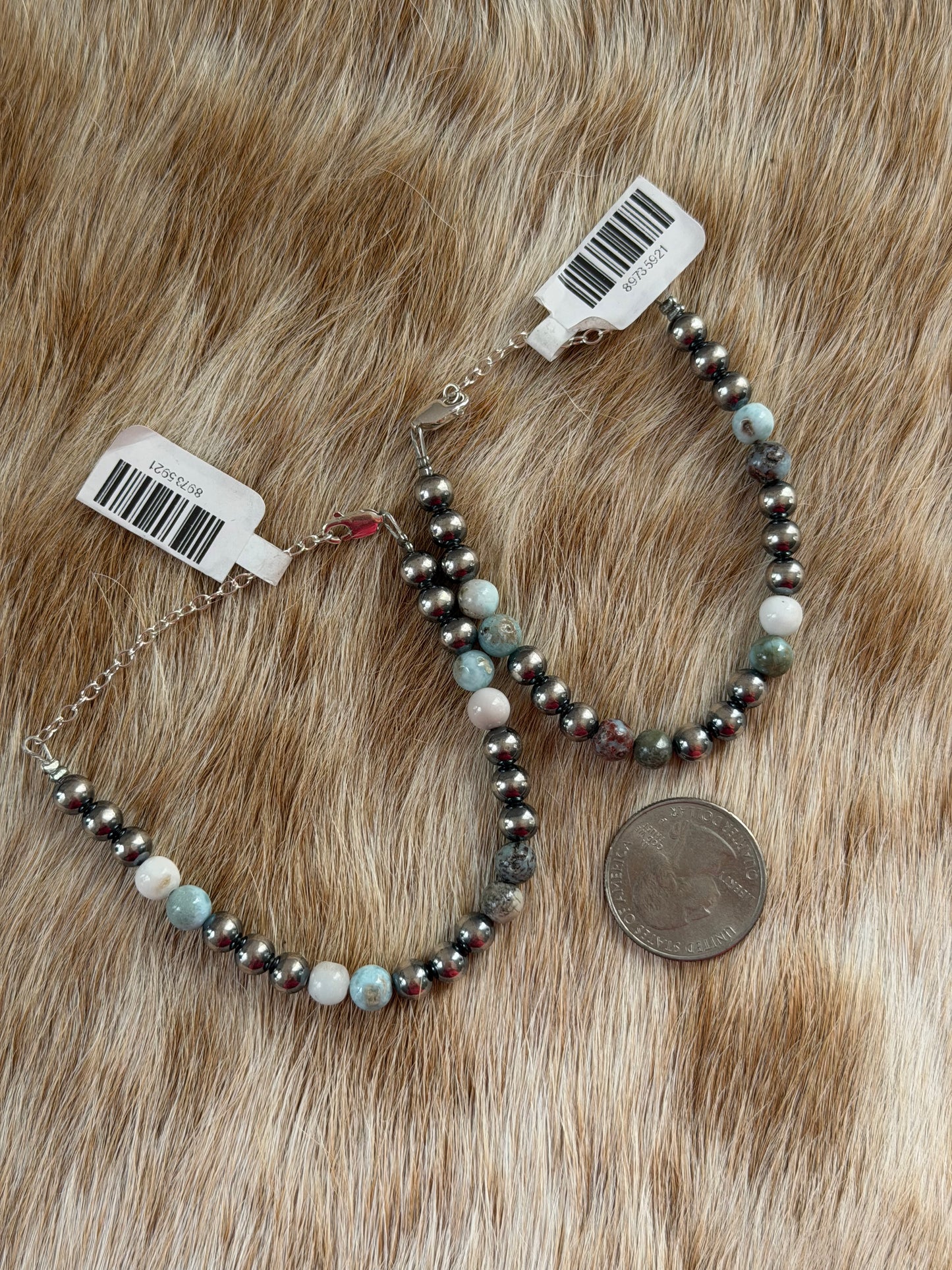 6.25" 6mm Larimar Bracelet
