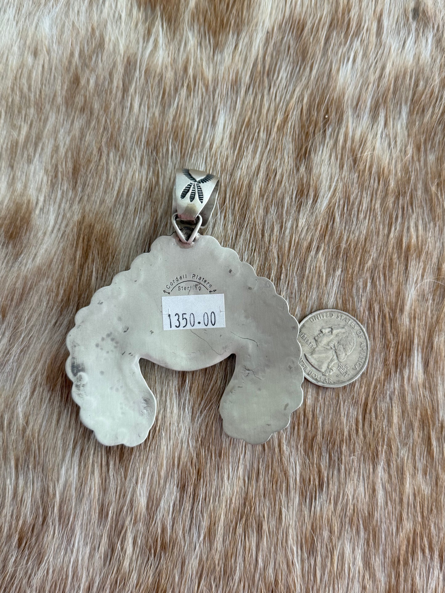 Golden Hills Turquoise Cluster Naja Pendant