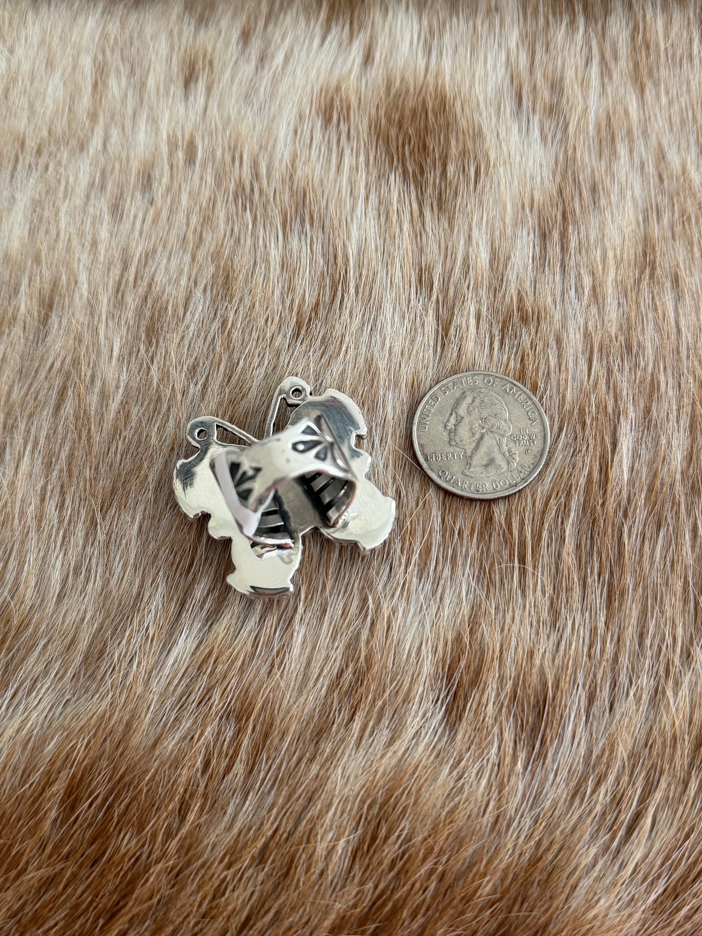 Size 7 Golden Hills Turquoise Butterfly Ring