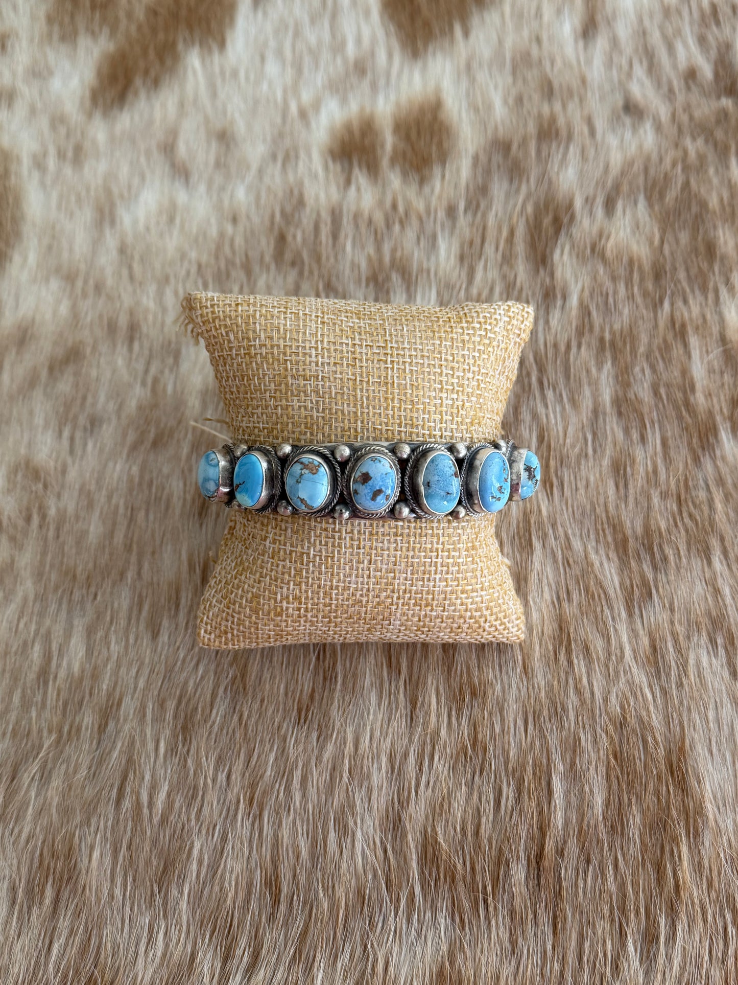 Golden Hills Turquoise Cluster Cuff