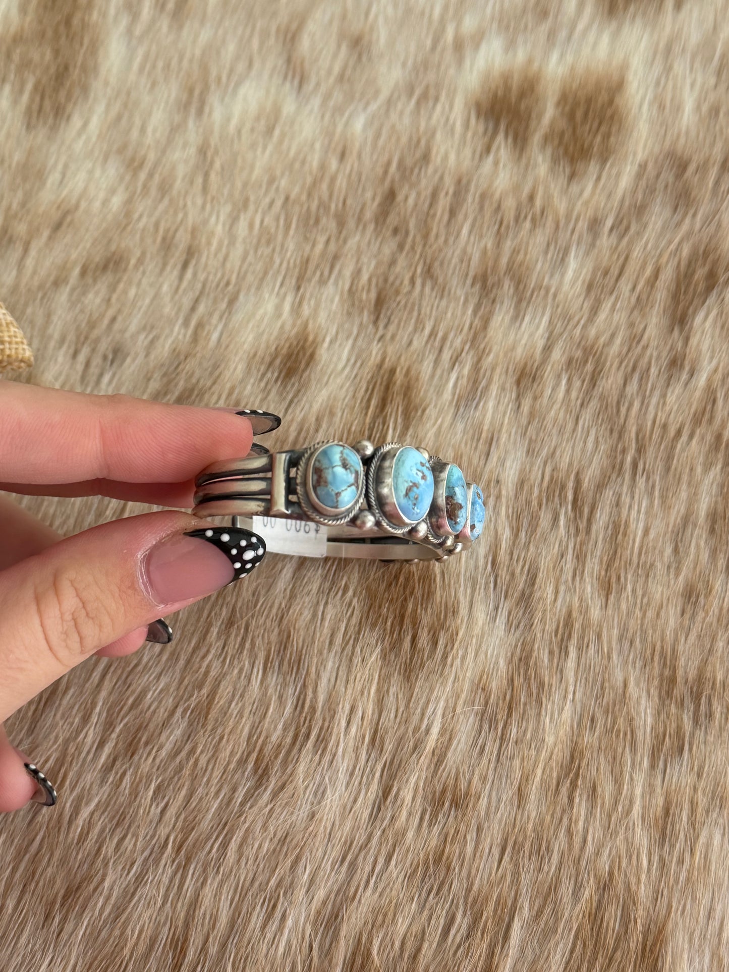 Golden Hills Turquoise Cluster Cuff