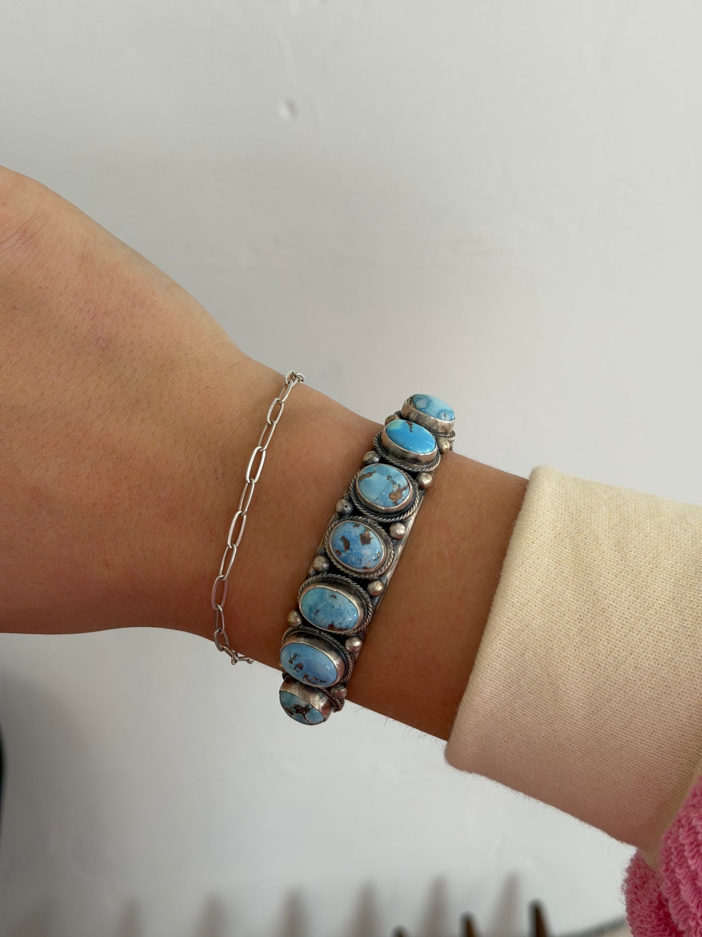 Golden Hills Turquoise Cluster Cuff