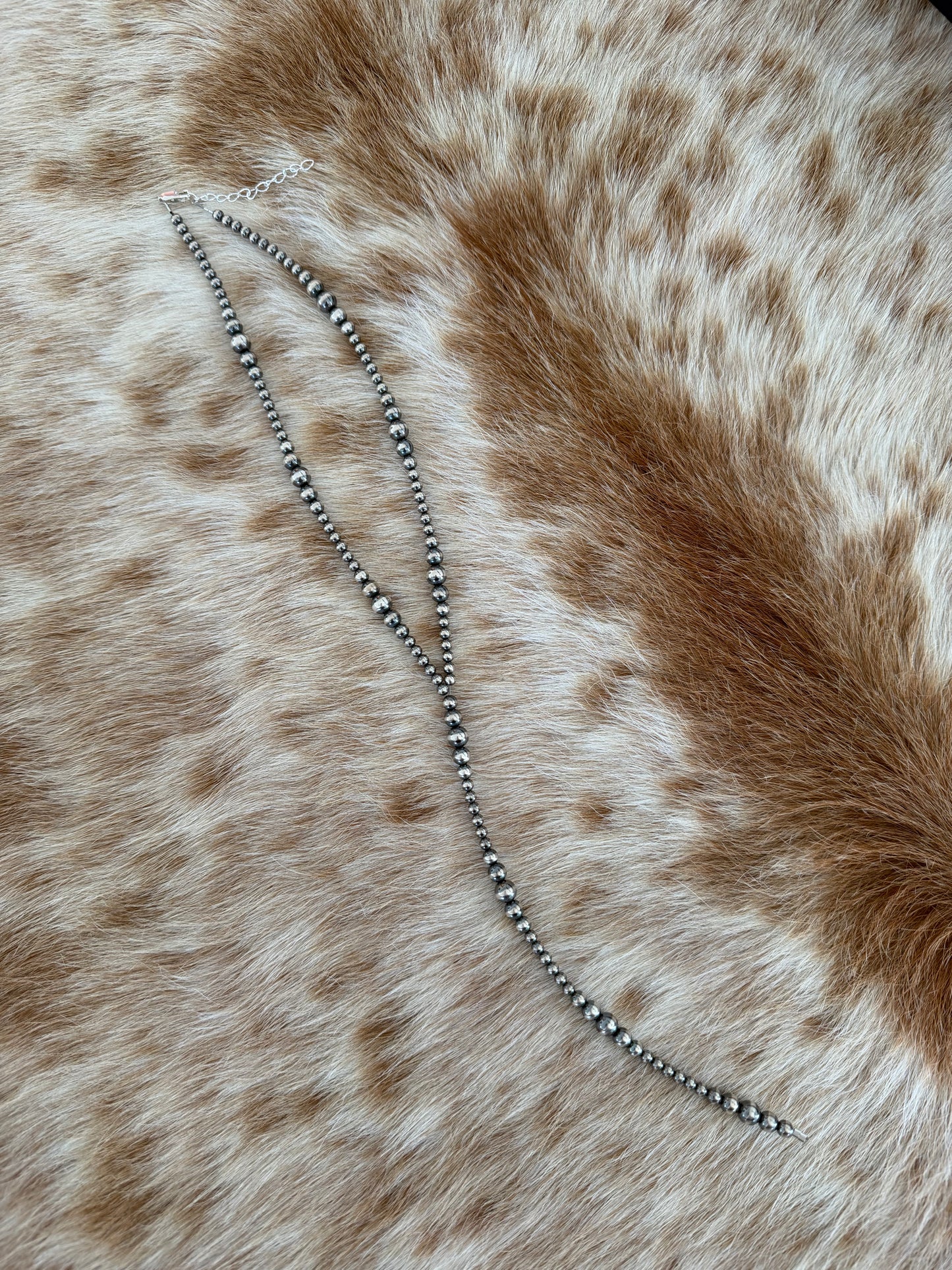 4-7mm Graduated Lariat Necklace with 7" Tail