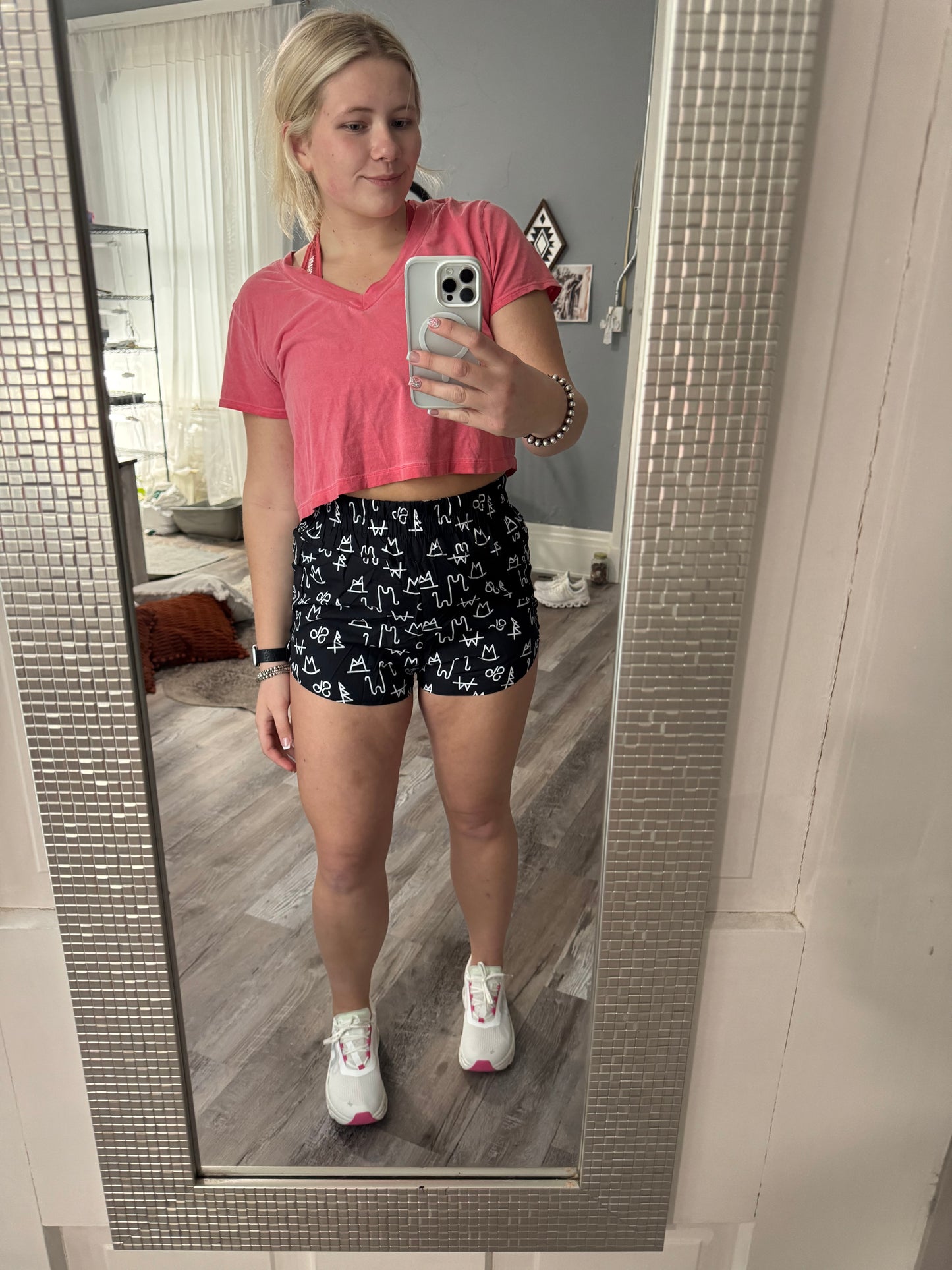 Black Cattle Brand Athletic Shorts