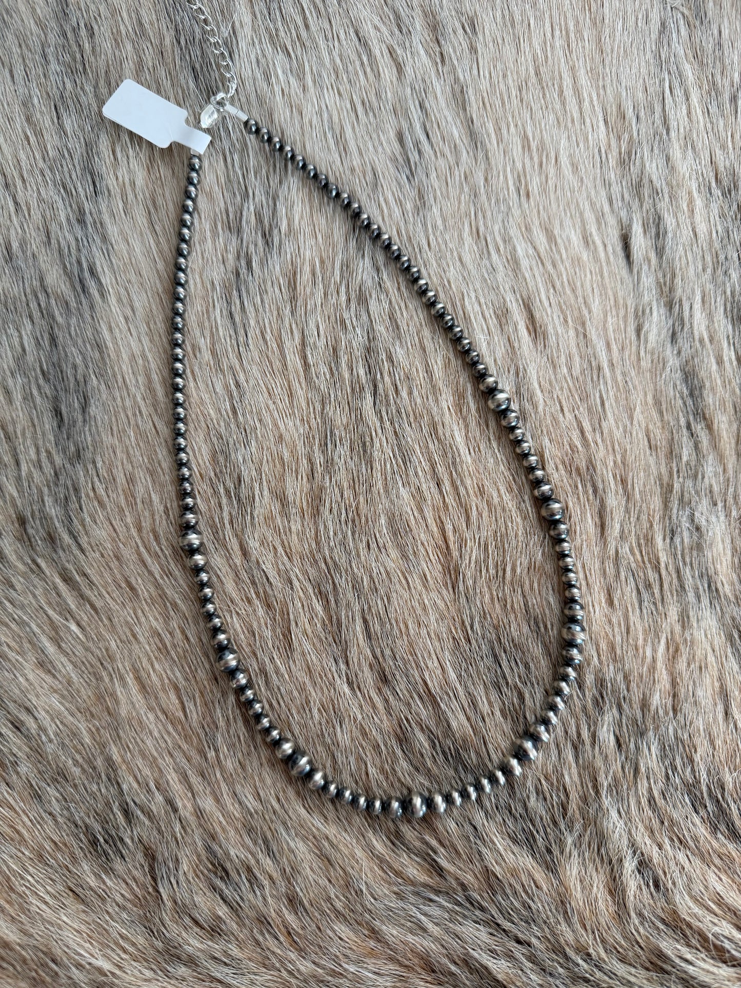 17.5" 4-6mm Graduated Sterling Pearl Necklace
