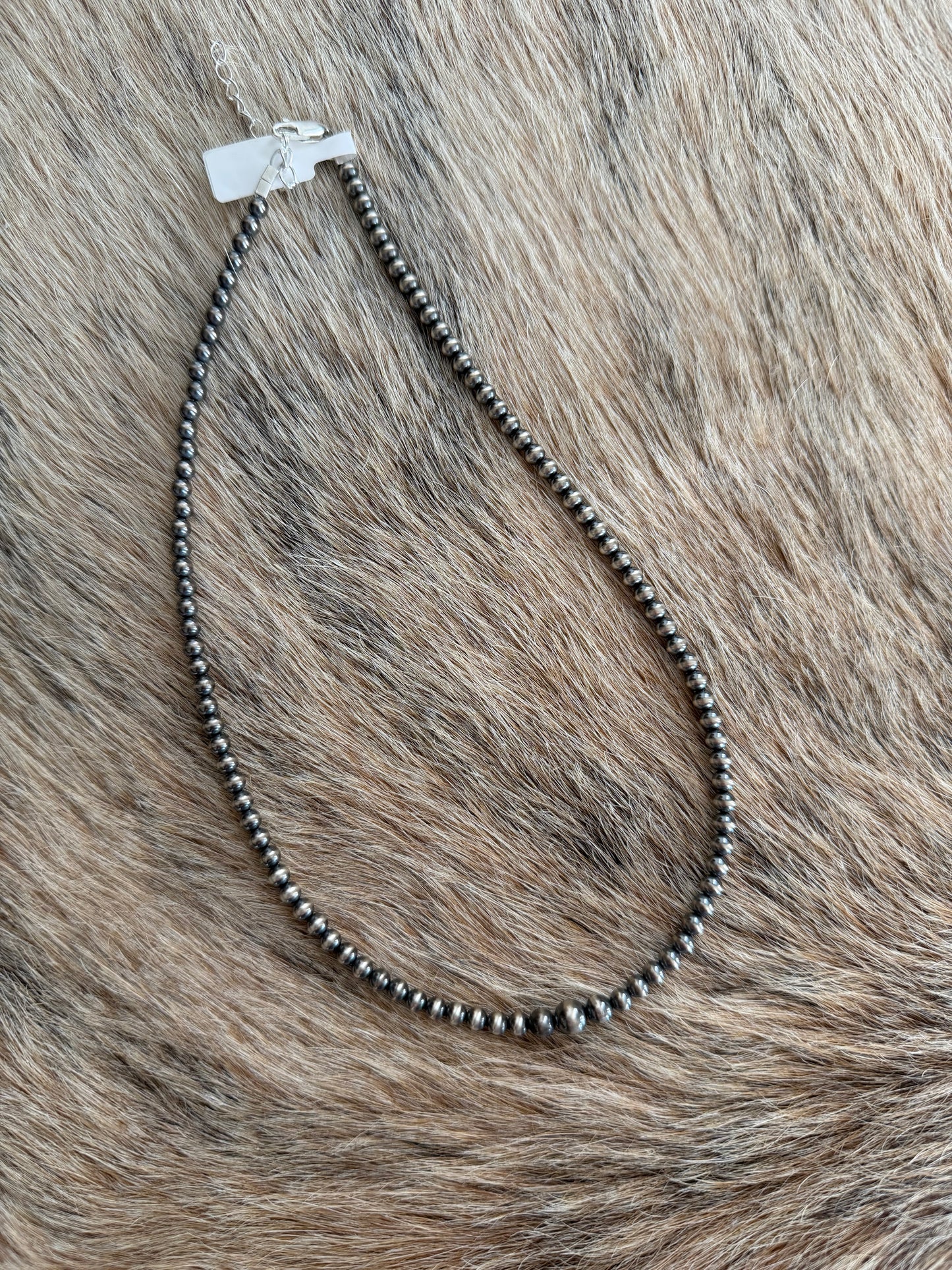 17" 4-6mm Sterling Pearl Necklace