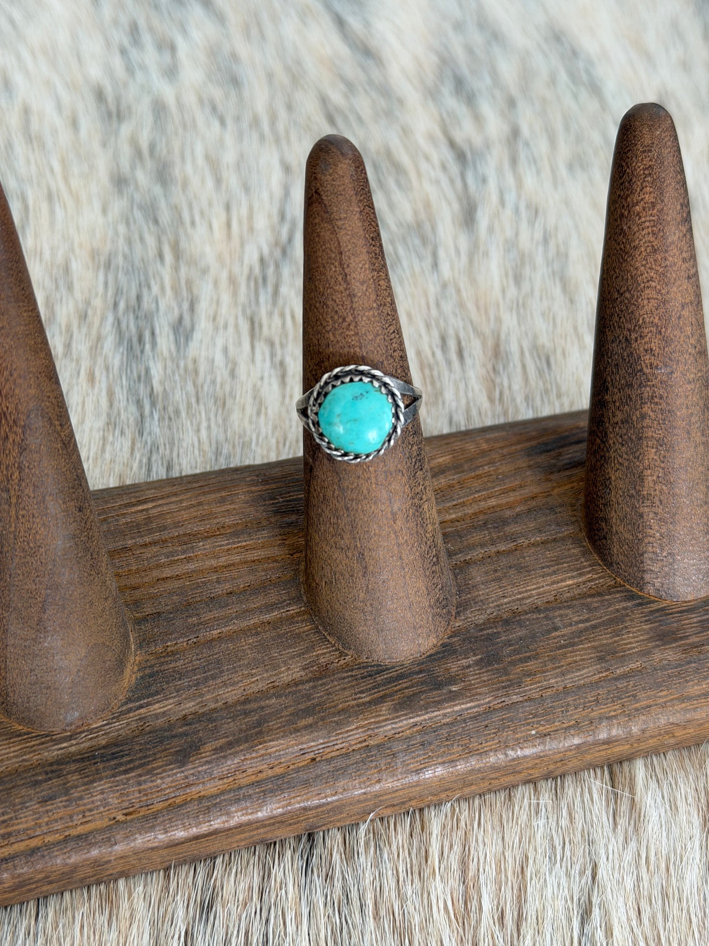 Size 6 Vintage Turquoise Ring