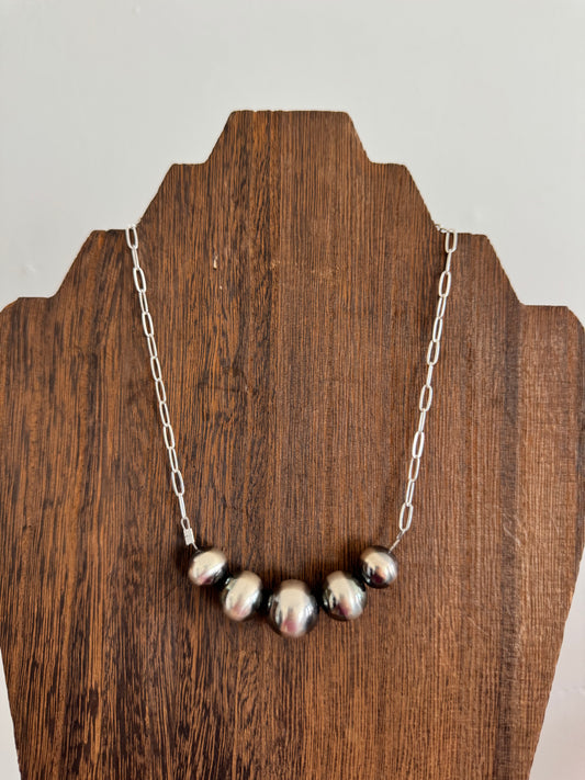 12-16mm Graduated Chain Bar Necklace