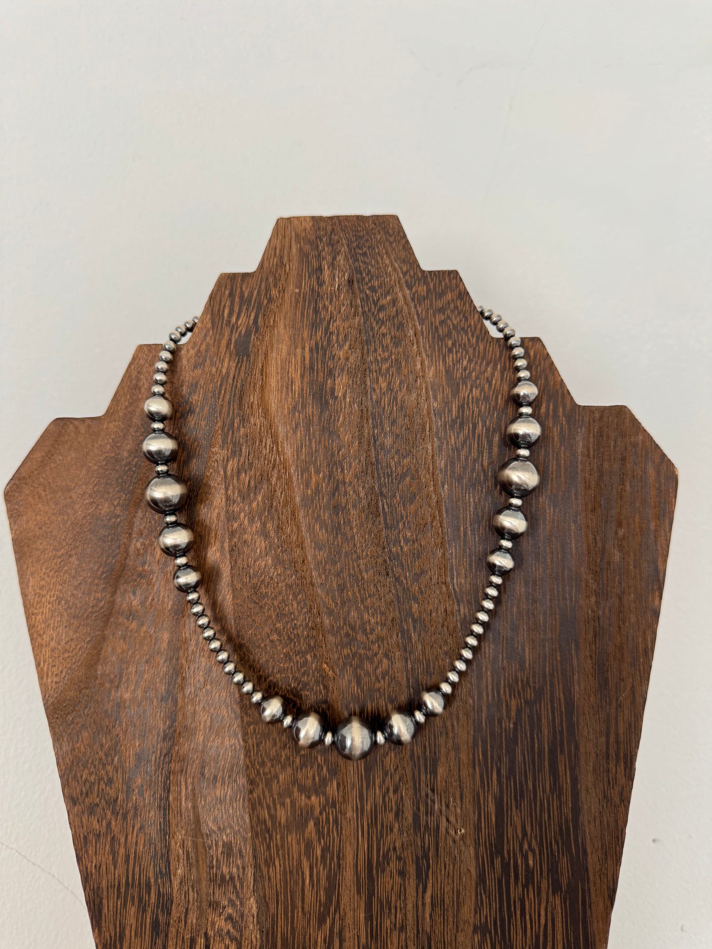 4-12mm Graduated Sterling Pearl Necklace