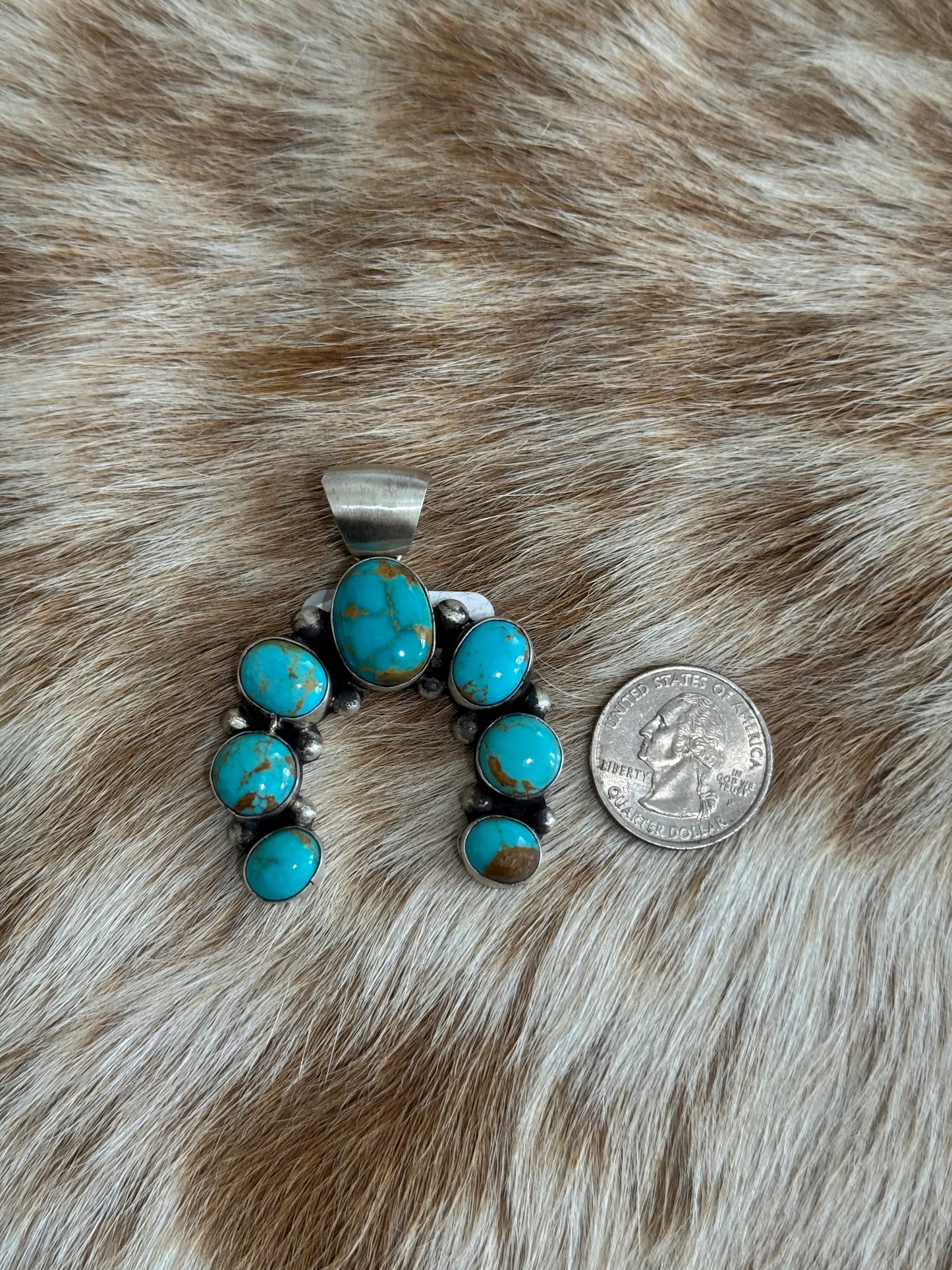 Kingman Turquoise Naja Pendant