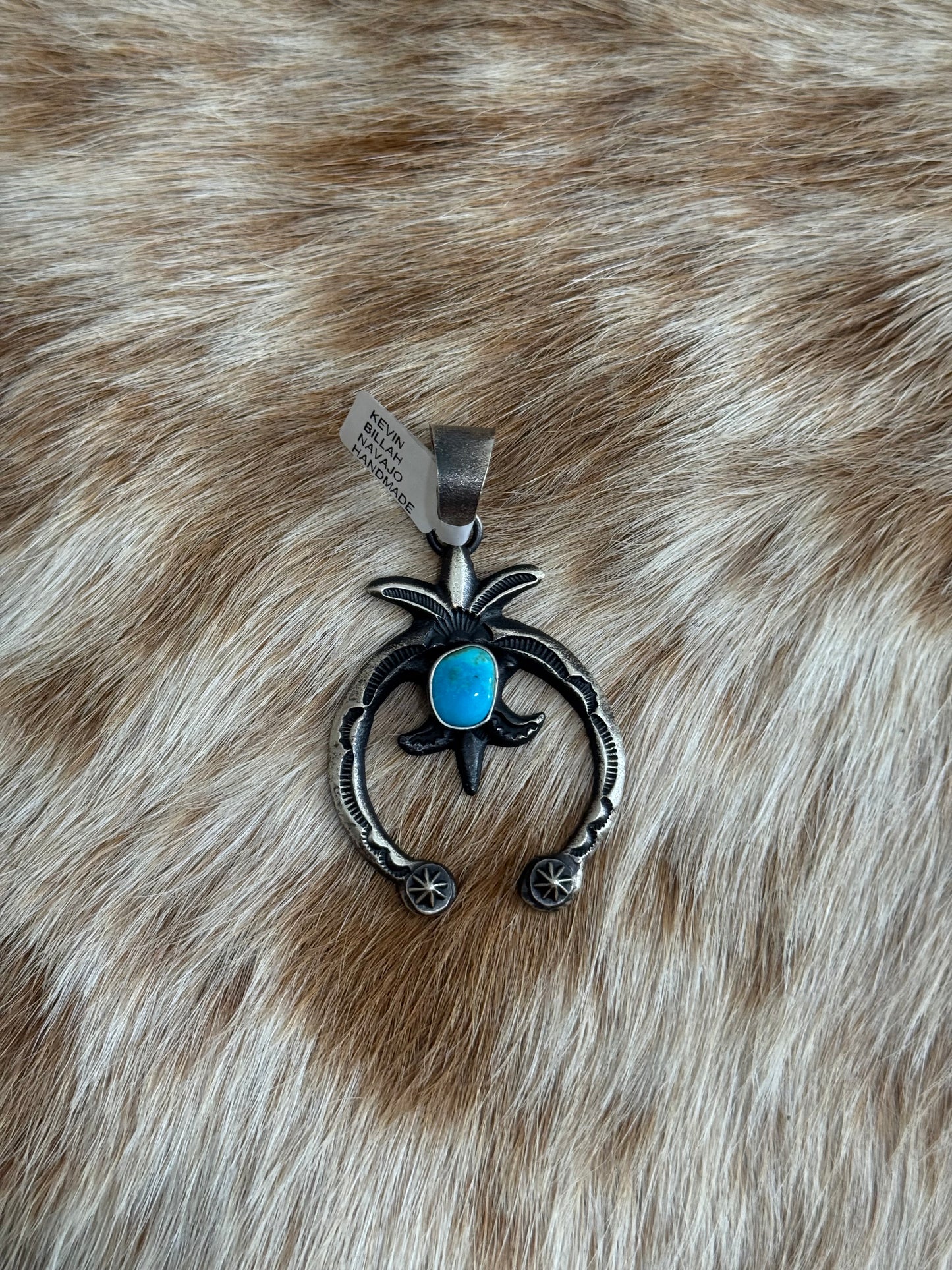 Kingman Turquoise Naja Pendant