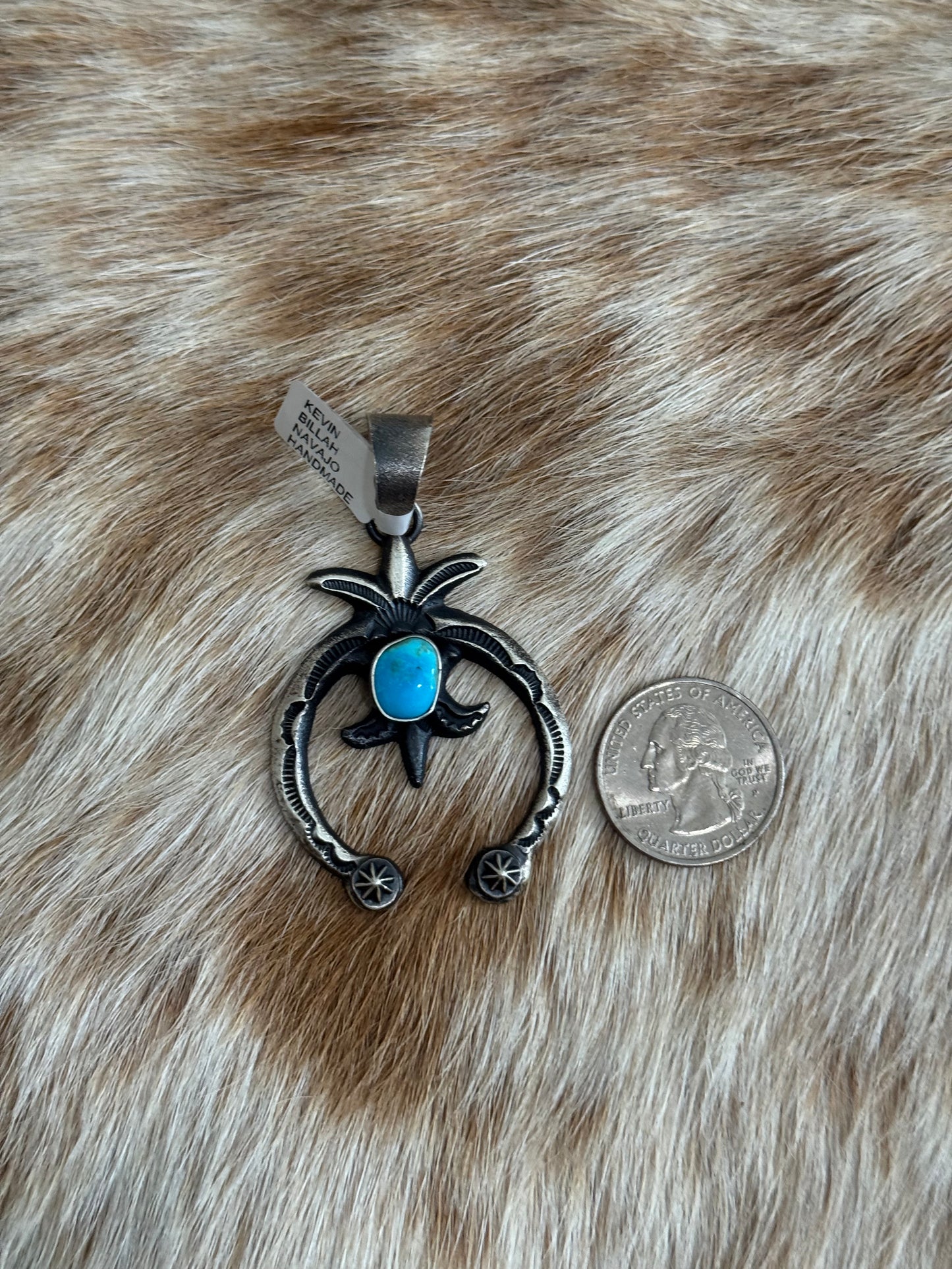 Kingman Turquoise Naja Pendant