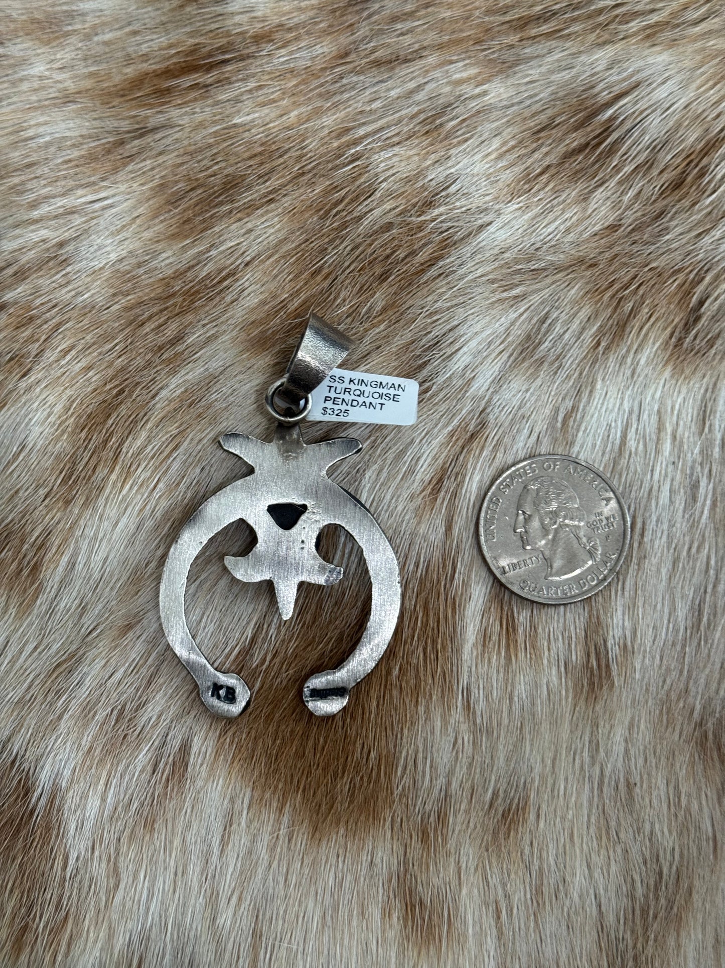 Kingman Turquoise Naja Pendant