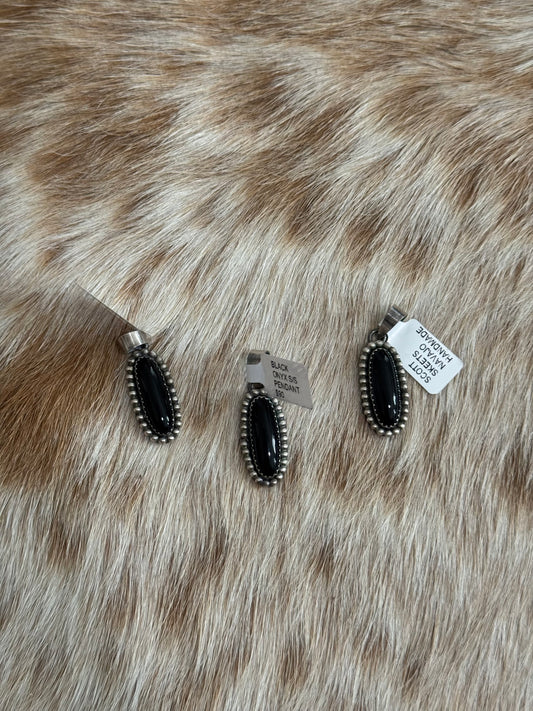 Dainty Black Onyx Pendant