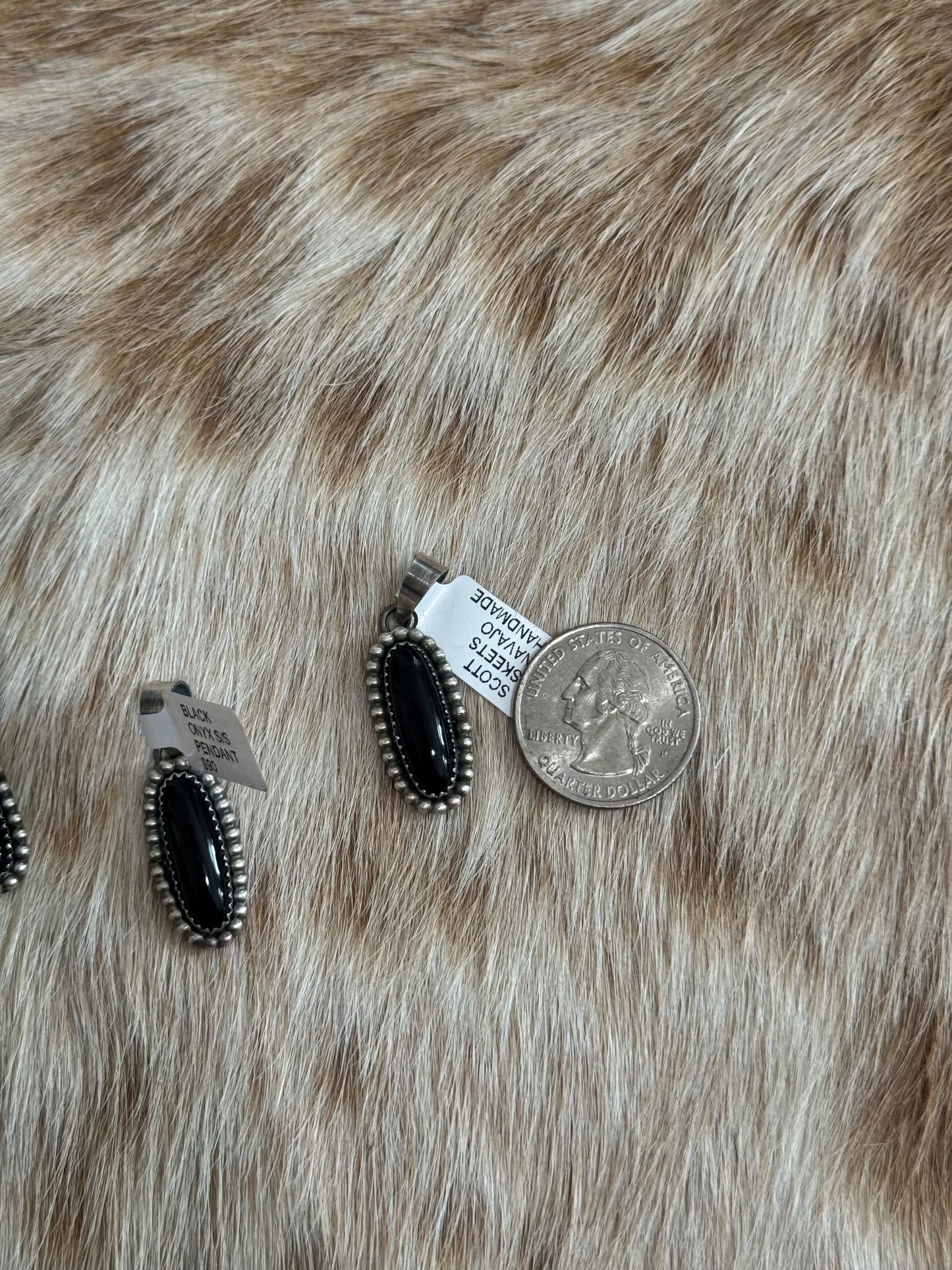 Dainty Black Onyx Pendant