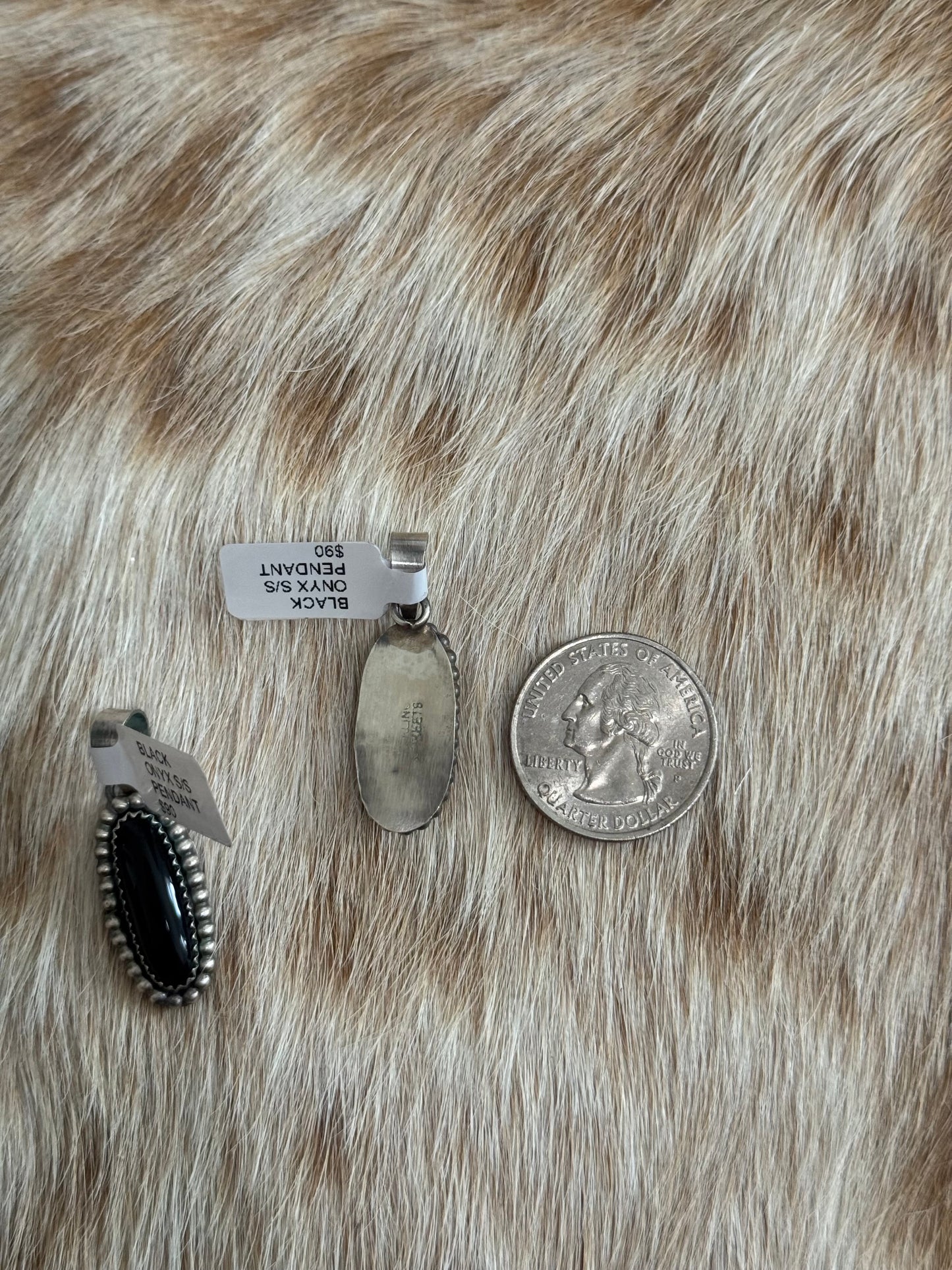 Dainty Black Onyx Pendant