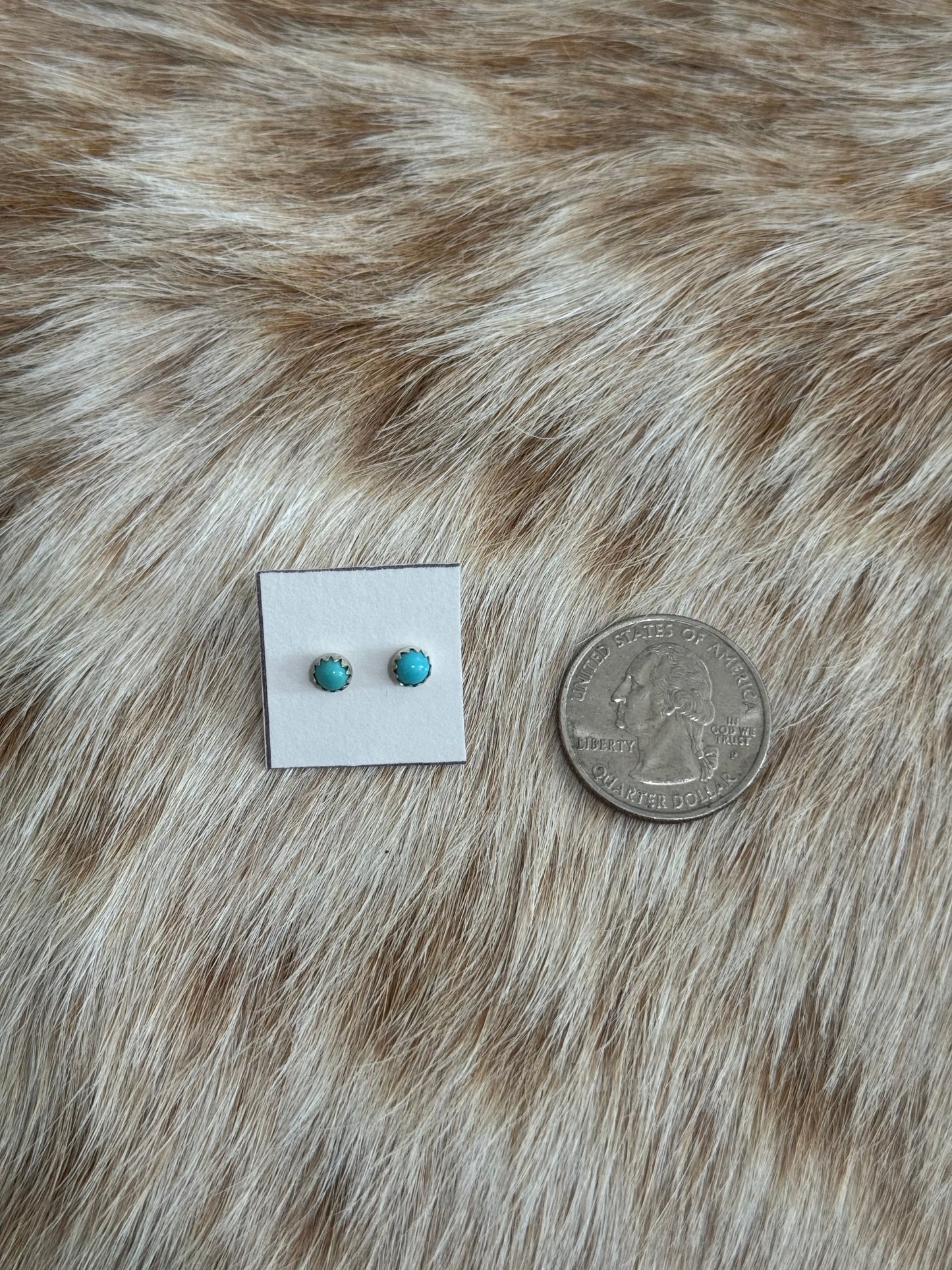 Tiny Kingman Turquoise Earrings