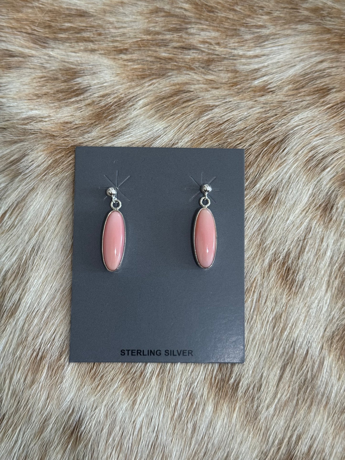Pink Conch Stud Earrings
