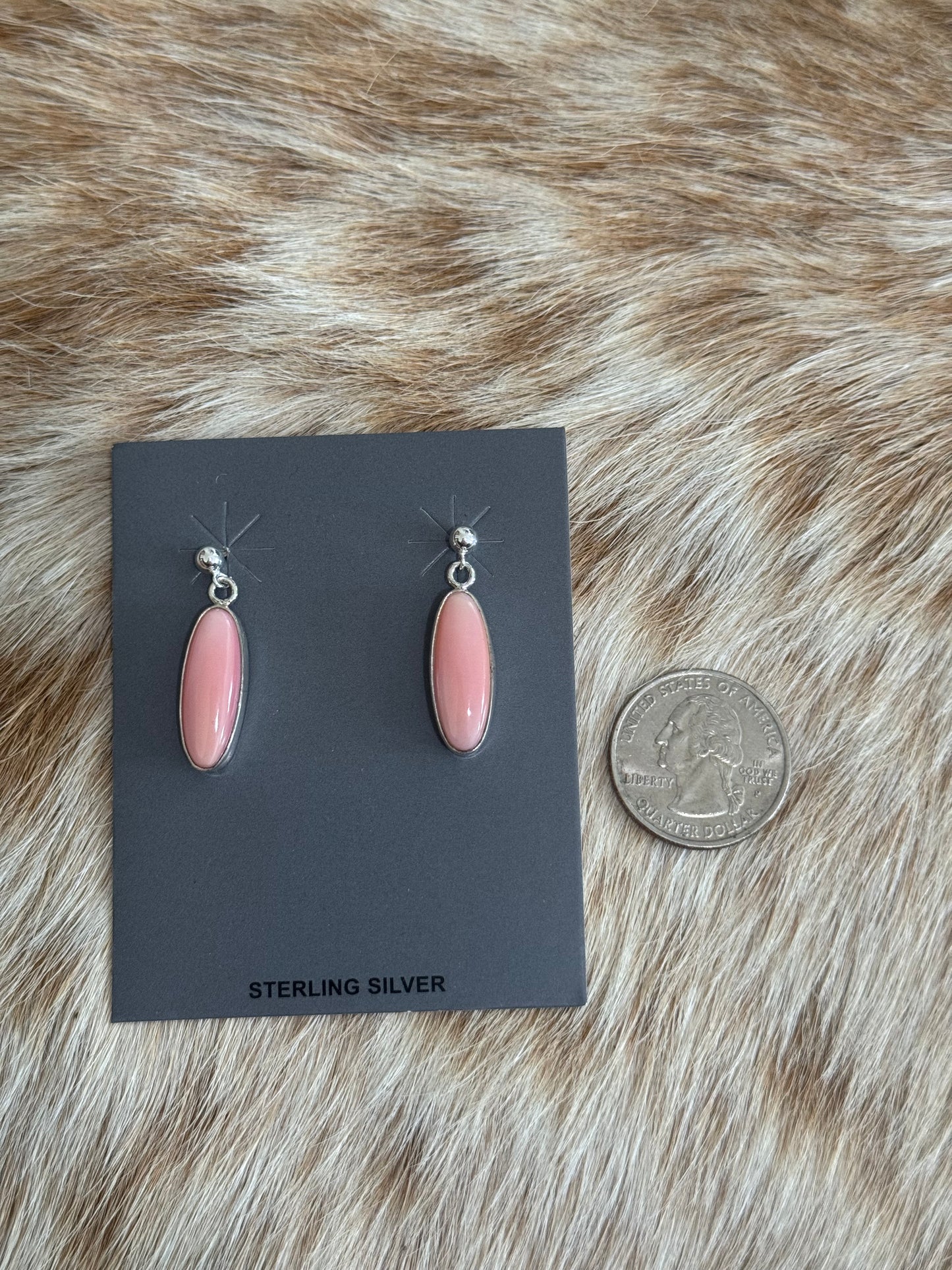 Pink Conch Stud Earrings