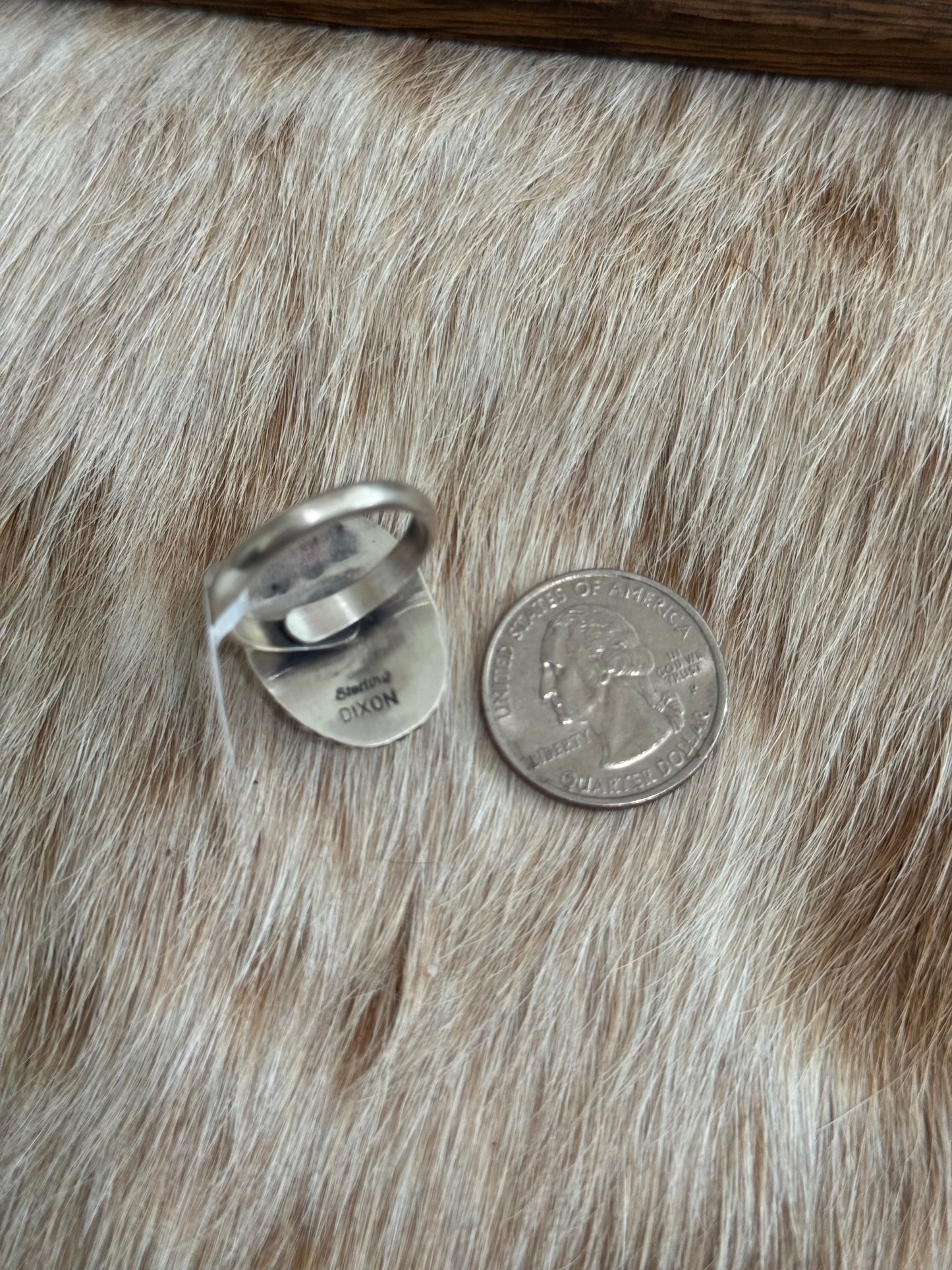 White Buffalo Adjustable Ring