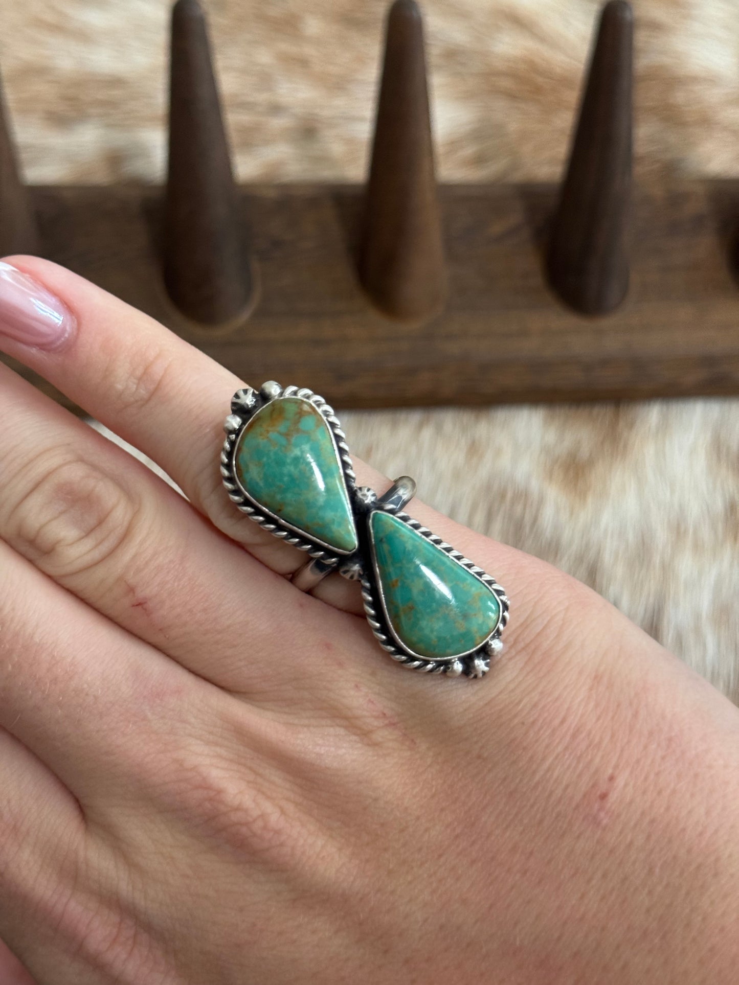 Kingman Turquoise Adjustable Ring
