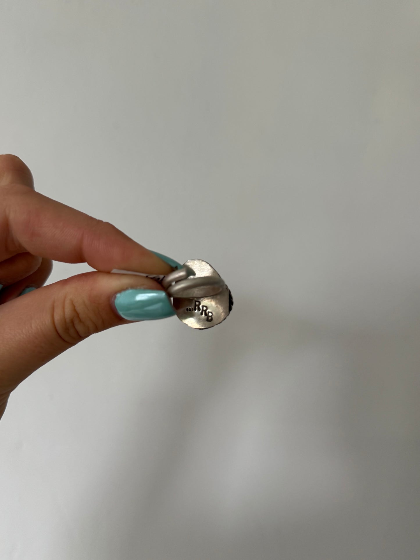 Adjustable Turquoise Mountain Teardrop Ring