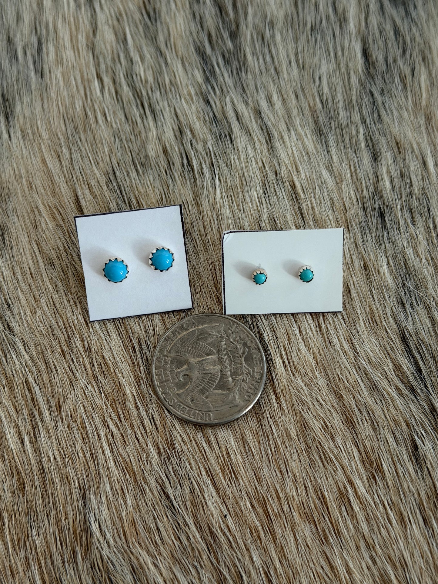 Dainty Turquoise Stud Earrings
