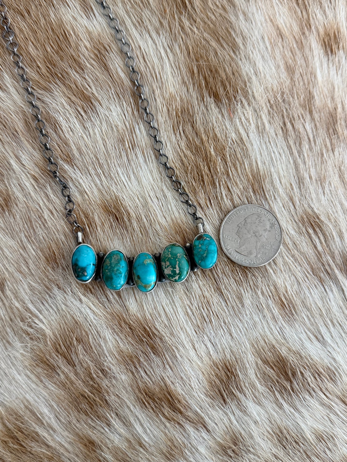 Sonoran Gold Turquoise Bar Necklace