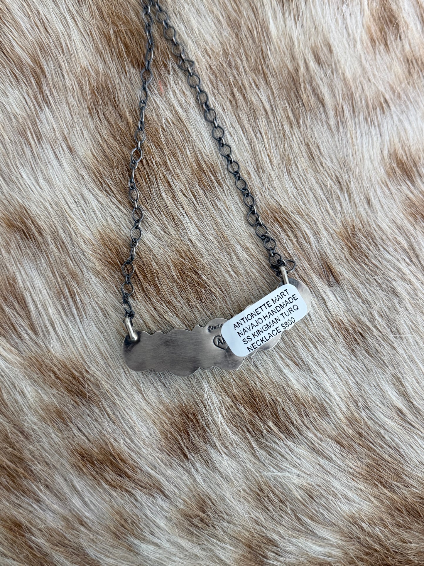 Kingman Turquoise Bar Necklace