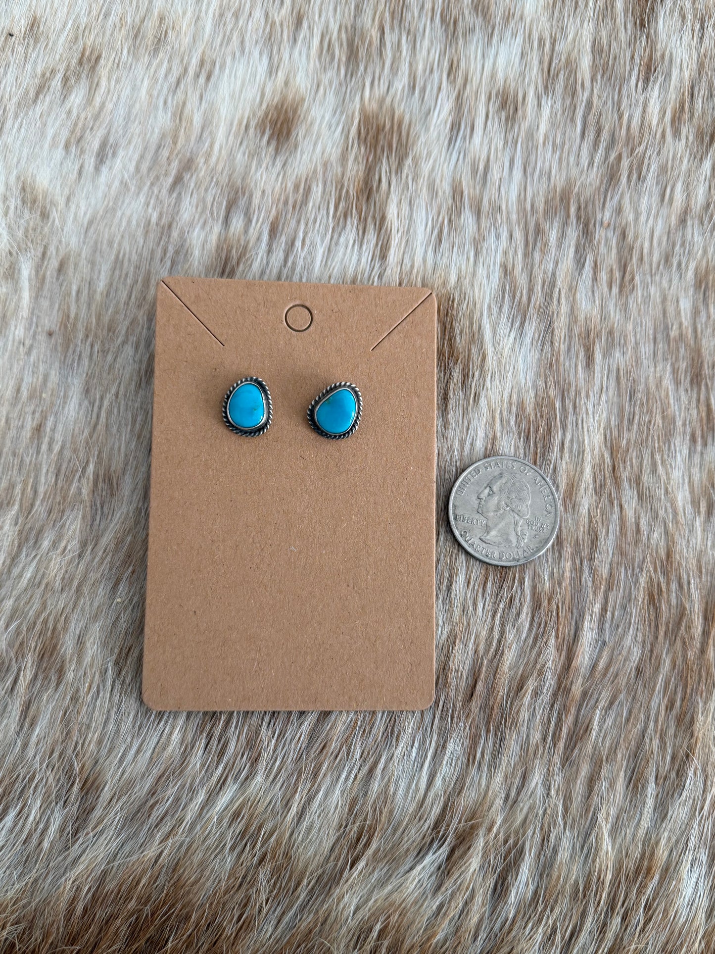 Kingman Turquoise Stud Earrings