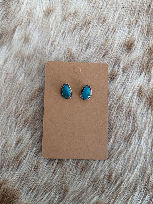 Kingman Turquoise Stud Earrings