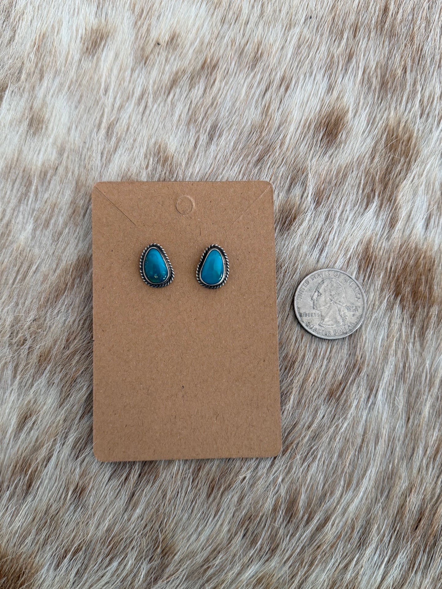 Kingman Turquoise Stud Earrings