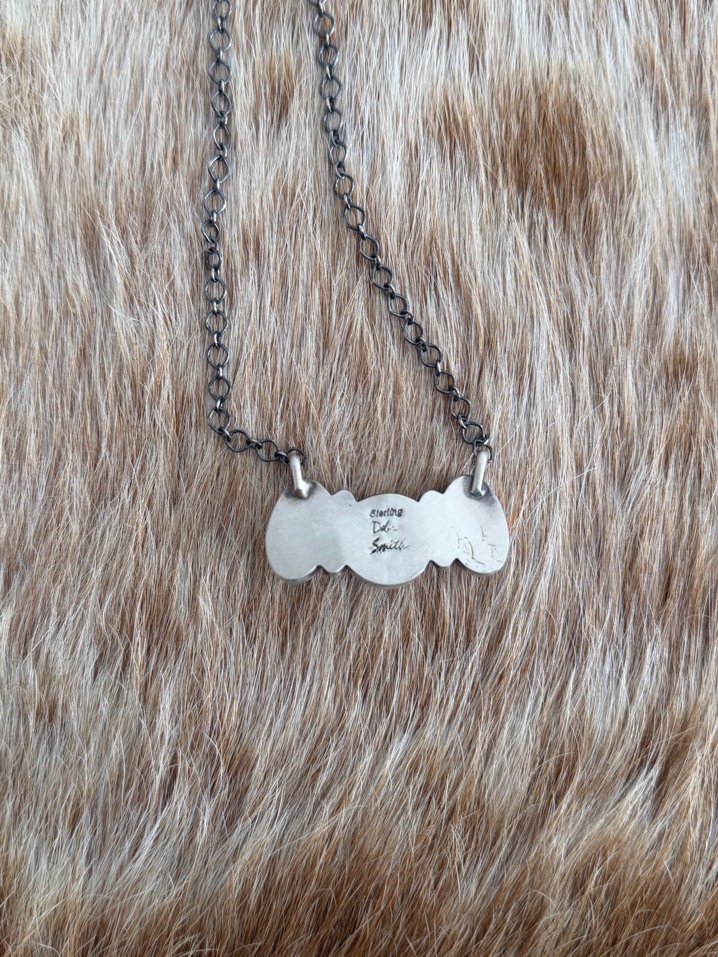 Orange Spiny Cluster Bar Necklace