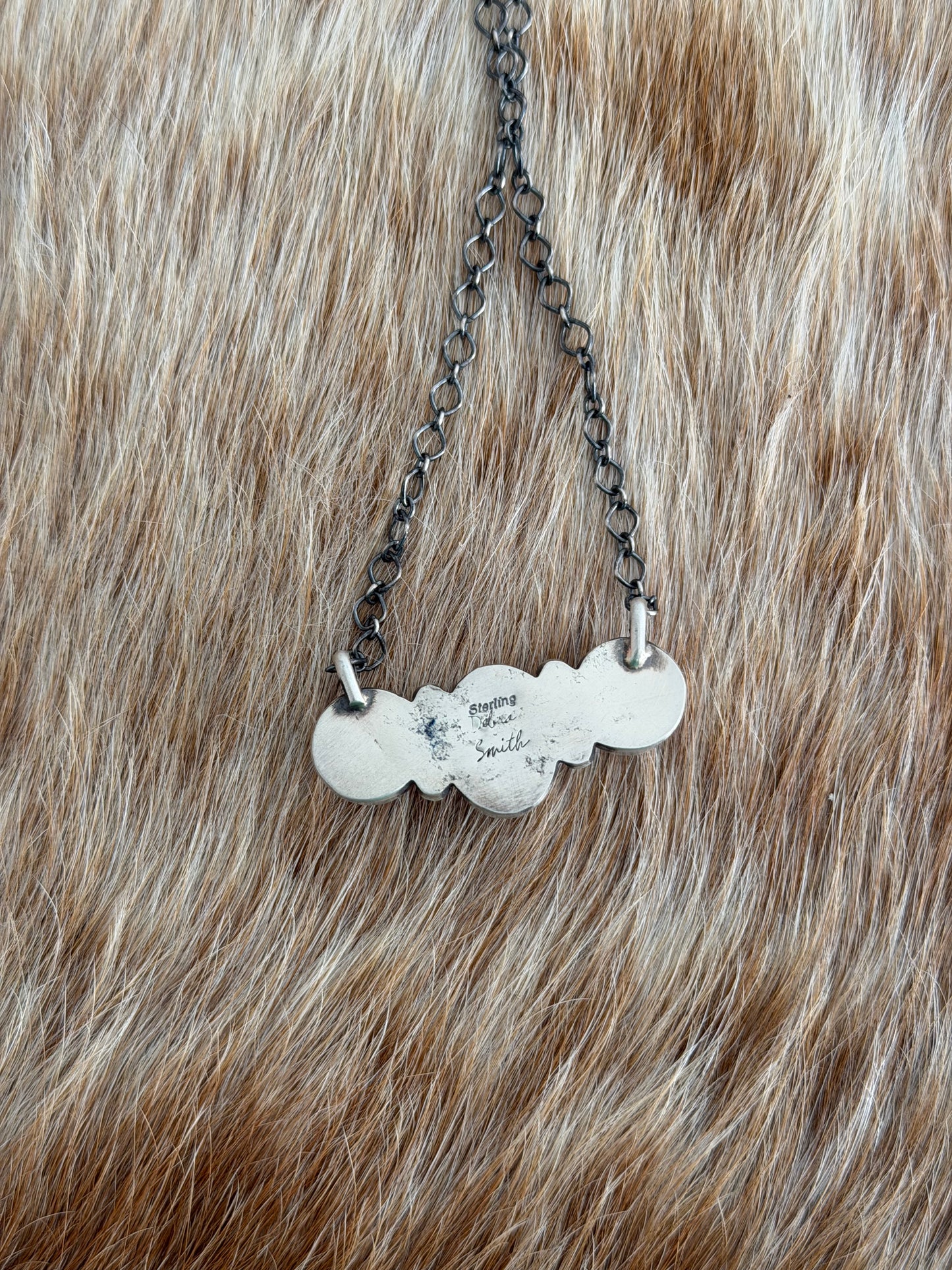 Pink Conch Cluster Bar Necklace