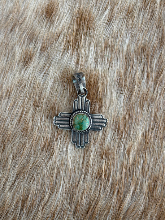Sonoran Gold Turquoise Zia Pendant