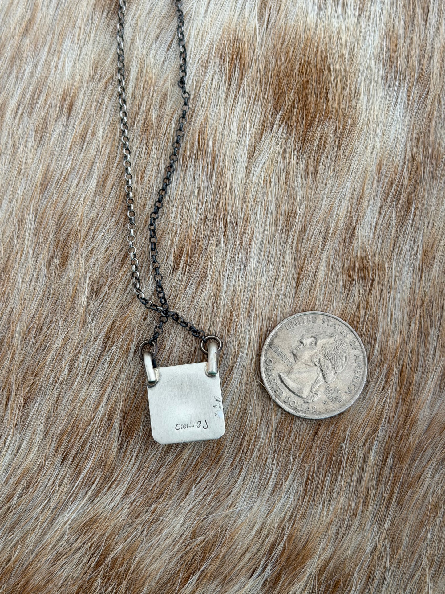 Kingman Turquoise Square Necklace