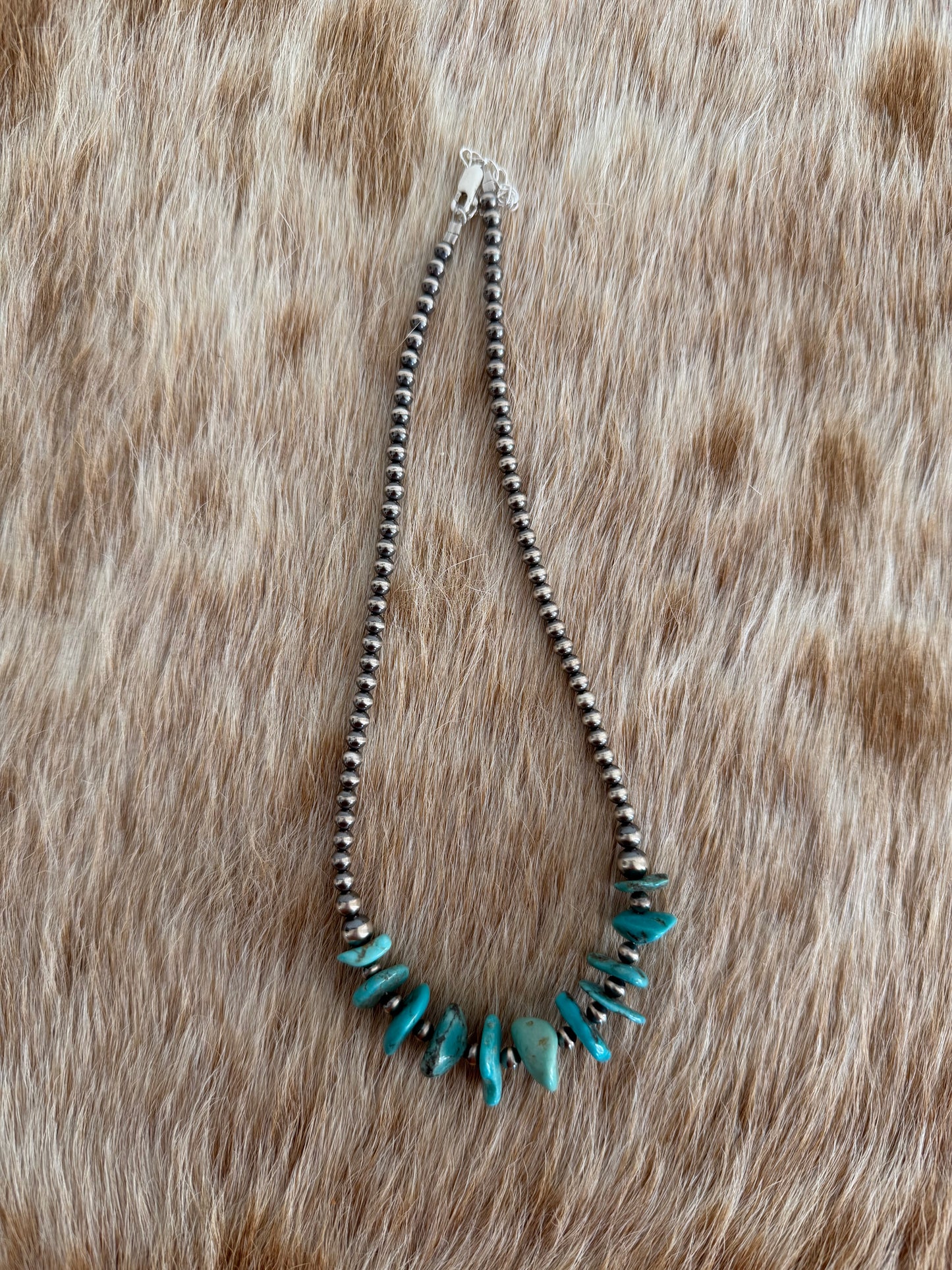 15.25" Kingman Turquoise Bar Necklace