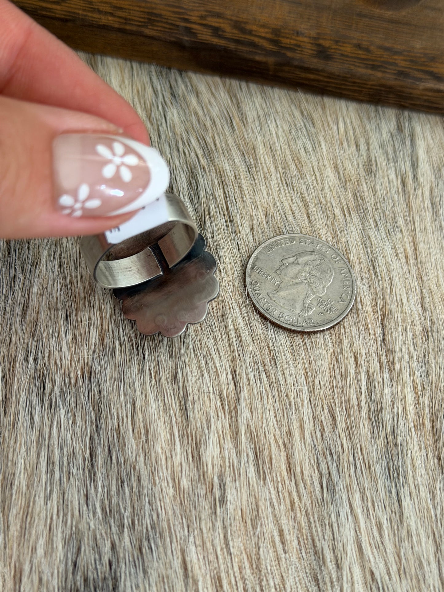 Adjustable Orange Spiny Oyster Shell Ring