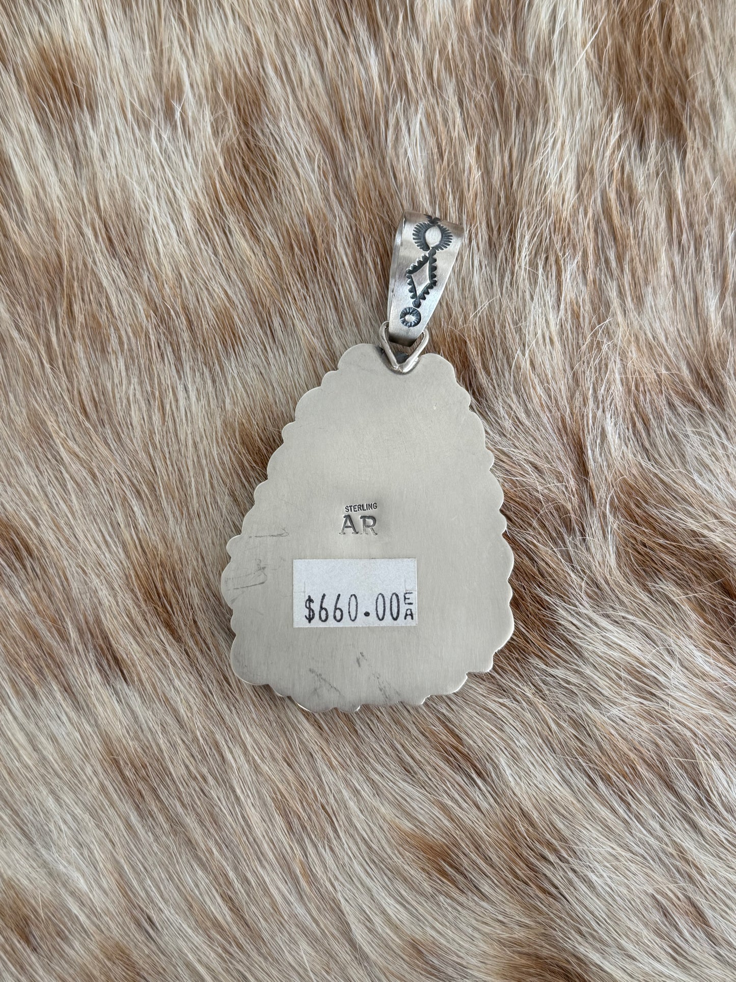 FLAWED White Buffalo Pendant - read description