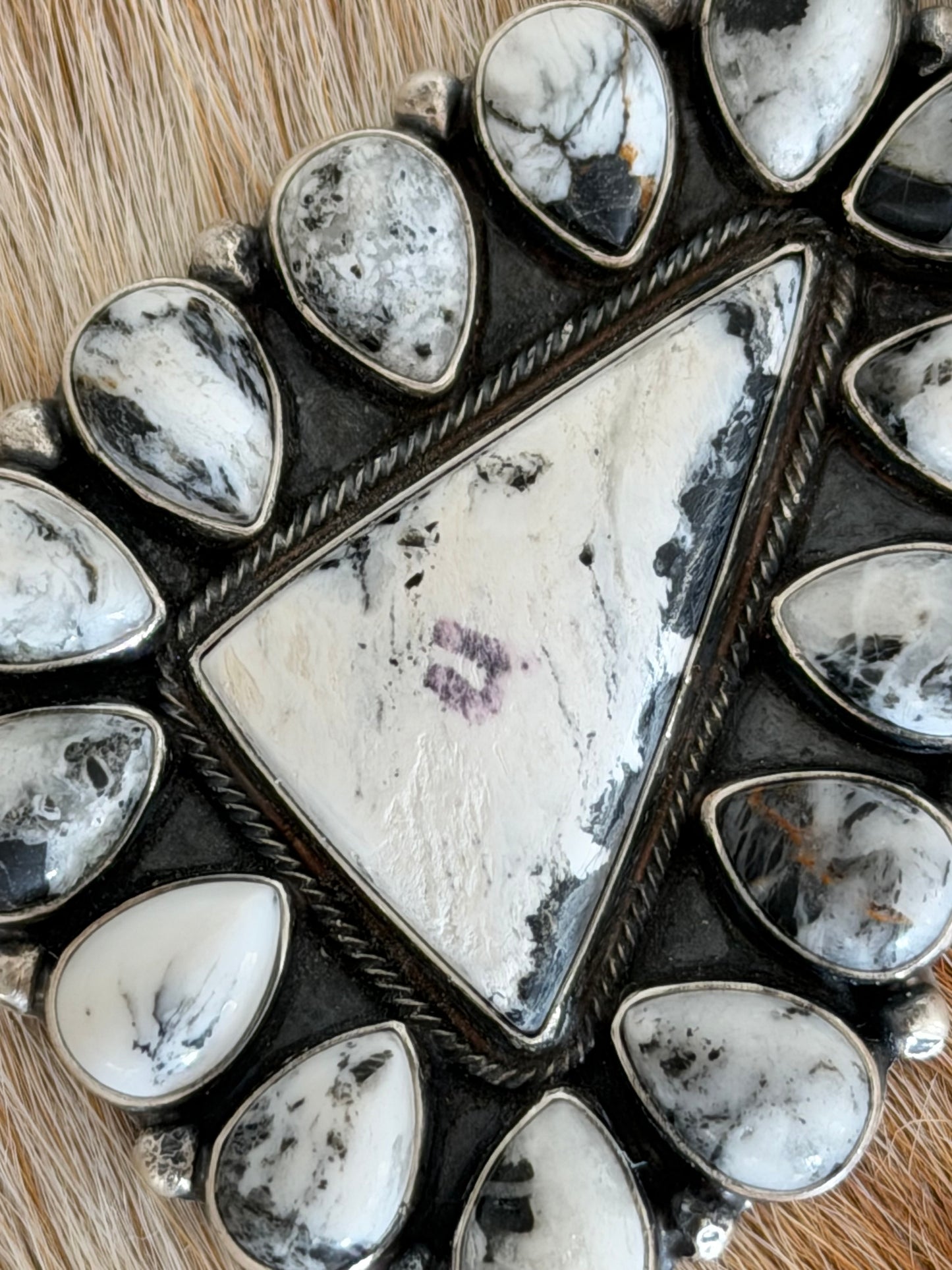 FLAWED White Buffalo Pendant - read description