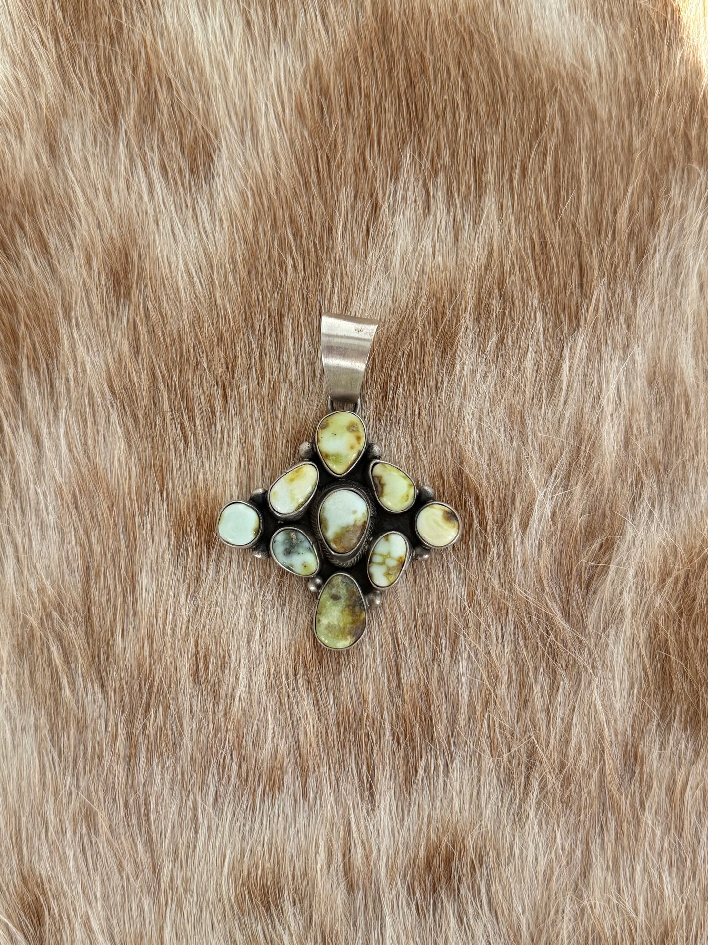 Palomino Variscite Cluster Pendant